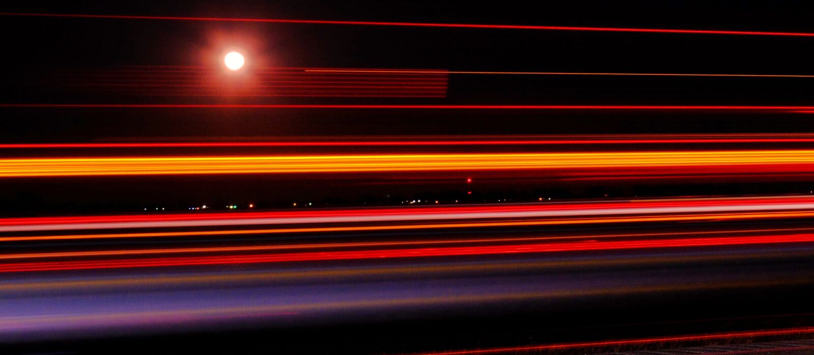 Fujifilm X30 sample photo. Night highway, light trail photography