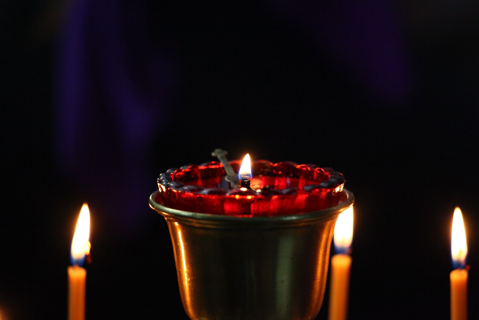 Canon EOS 5D Mark II sample photo. Church, wax candles, candles photography