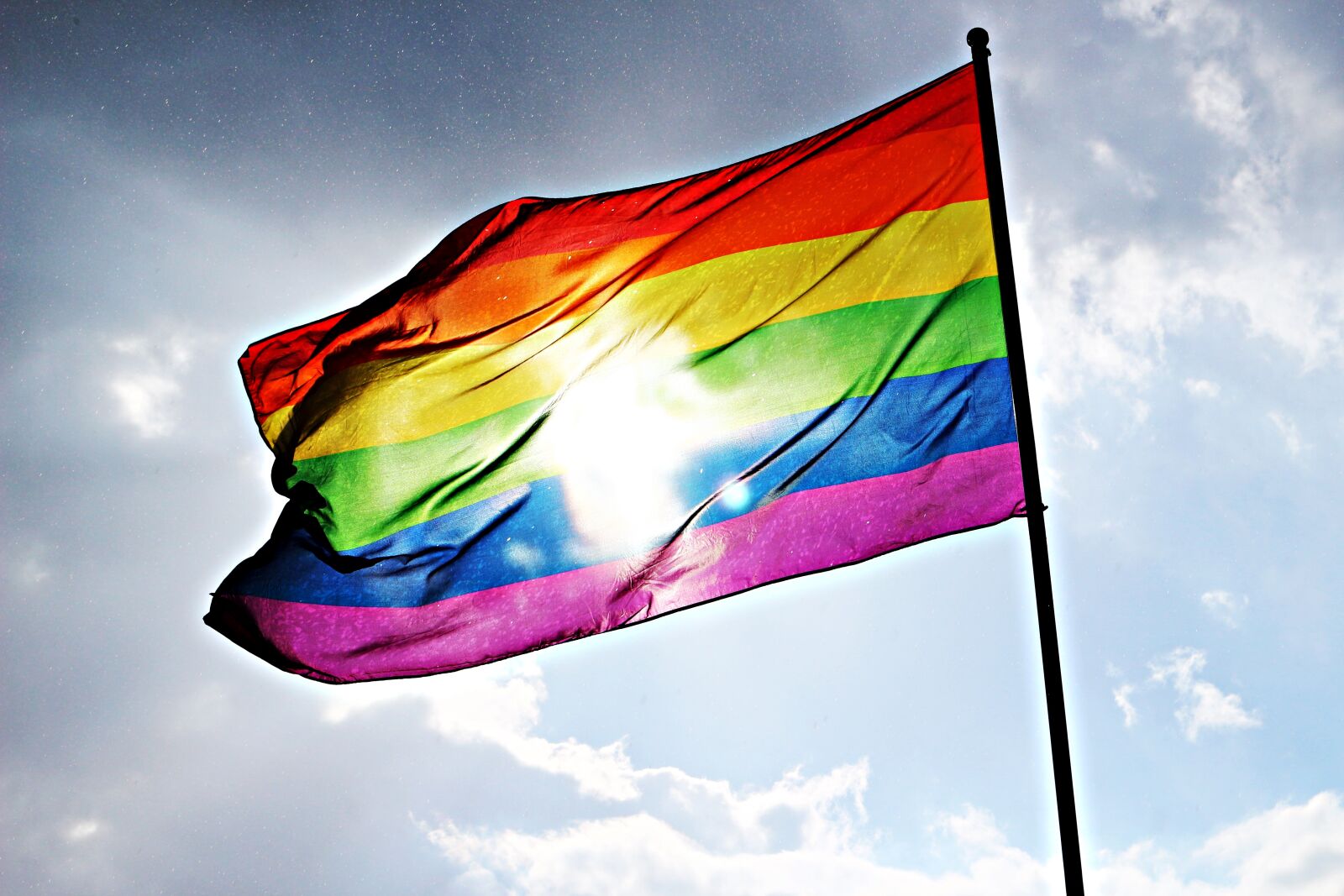 Canon EOS 100D (EOS Rebel SL1 / EOS Kiss X7) sample photo. Flag, rainbow, sun photography