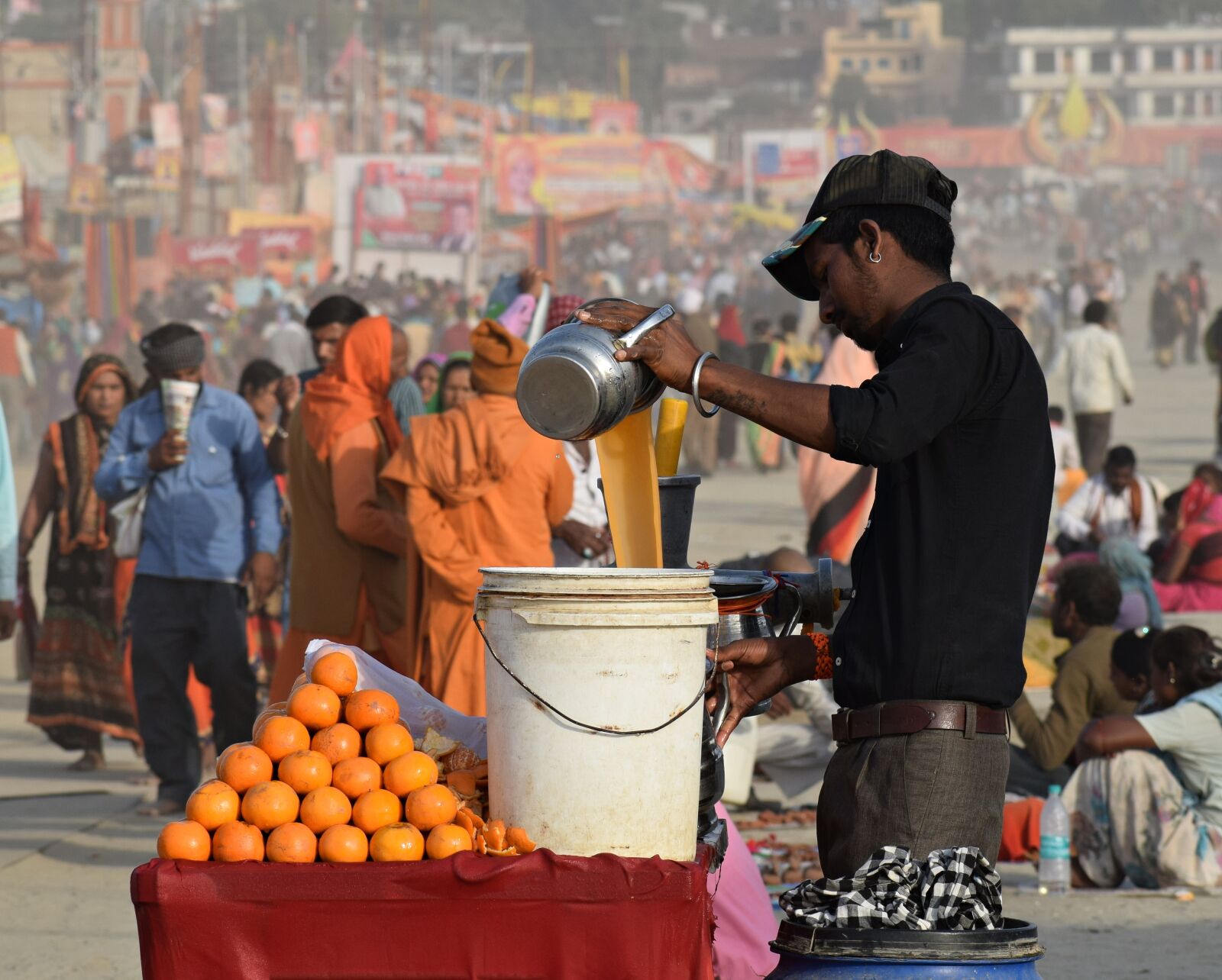 Nikon D3300 sample photo. Juice, vendor, fruits photography