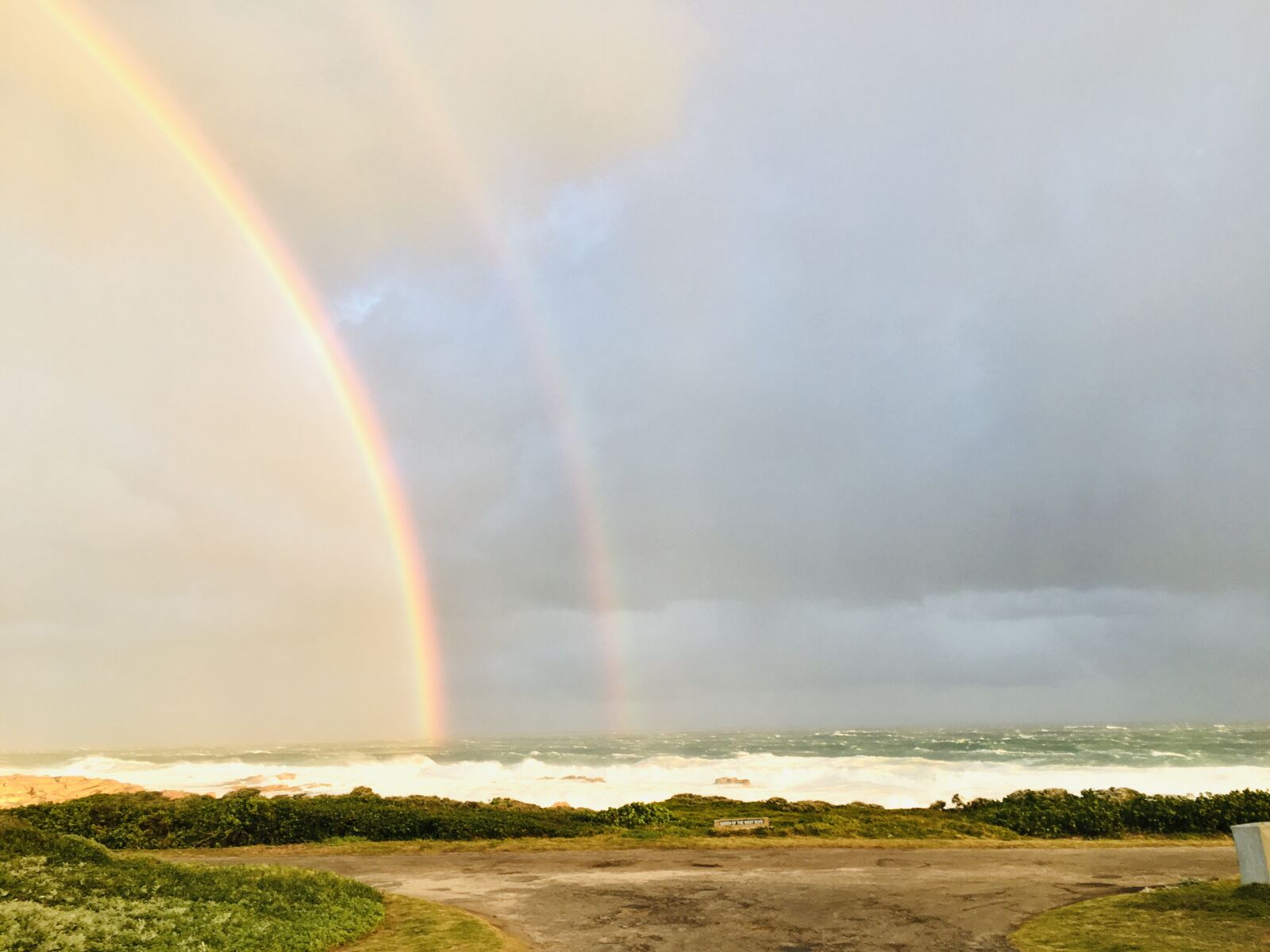Apple iPhone 6s sample photo. Rainbow, sea, background photography