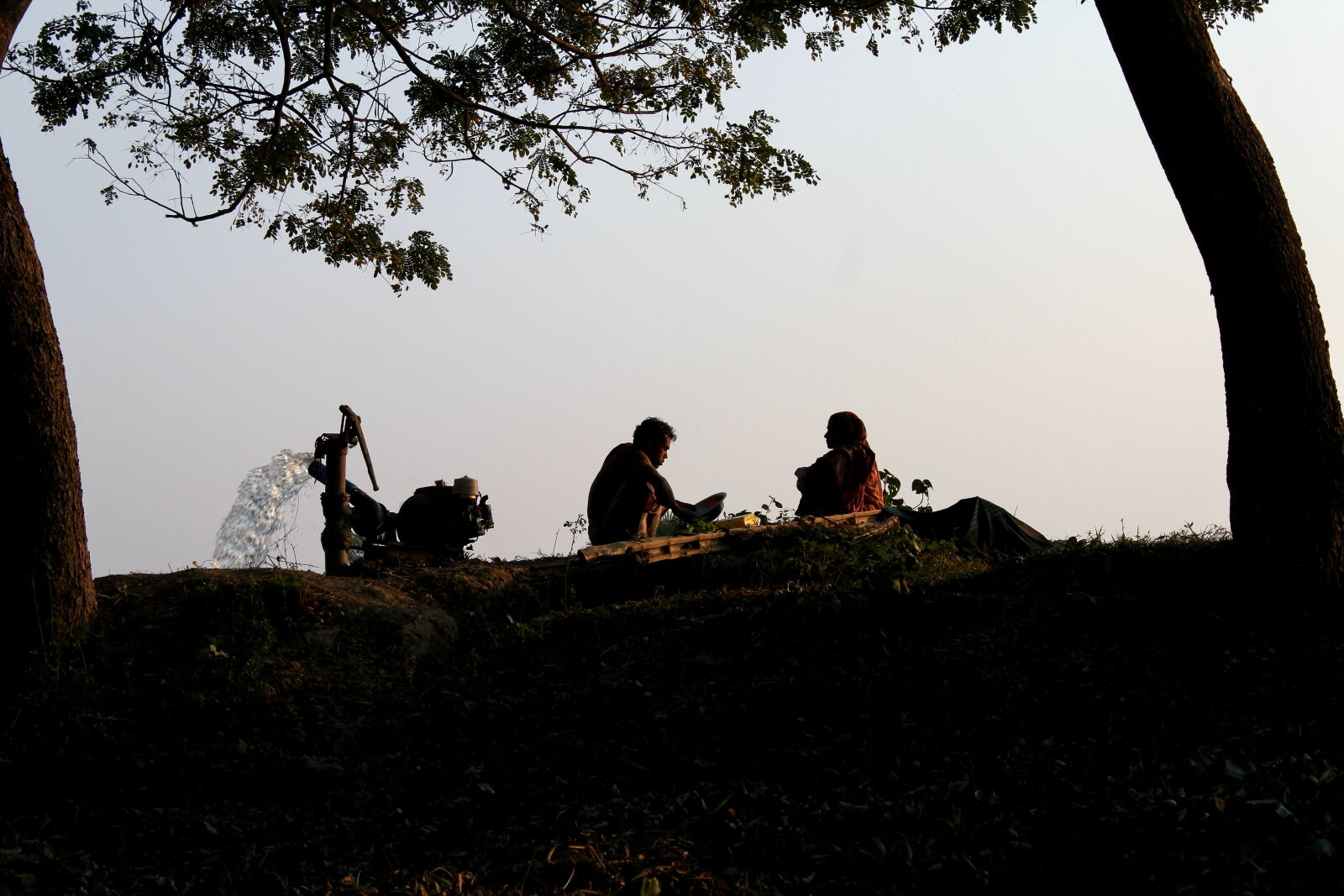 Canon EOS 500D (EOS Rebel T1i / EOS Kiss X3) sample photo. Bangladesh, canal, fisherman, nature photography