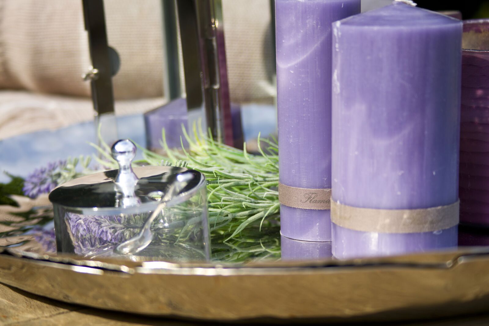 Sony Alpha DSLR-A850 sample photo. Candle, purple, gift photography