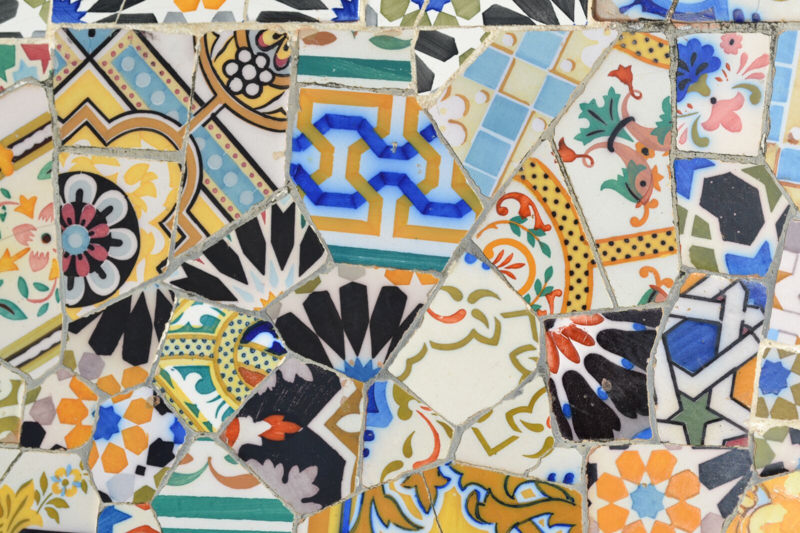 Nikon D3100 sample photo. Mosaic, modernism, parc guell photography