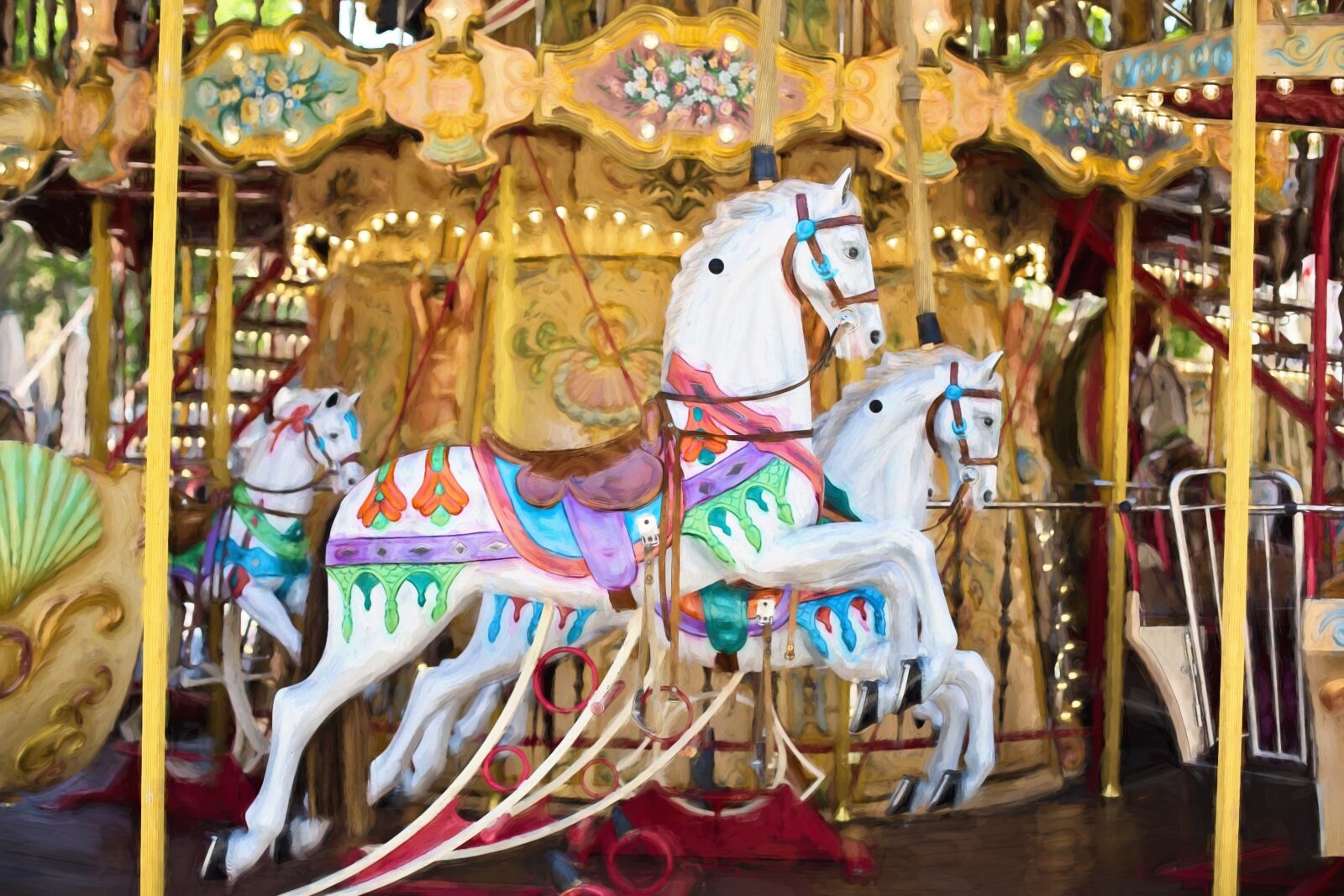 Canon EF 50mm F1.4 USM sample photo. Carousel horses, carousel, horse photography