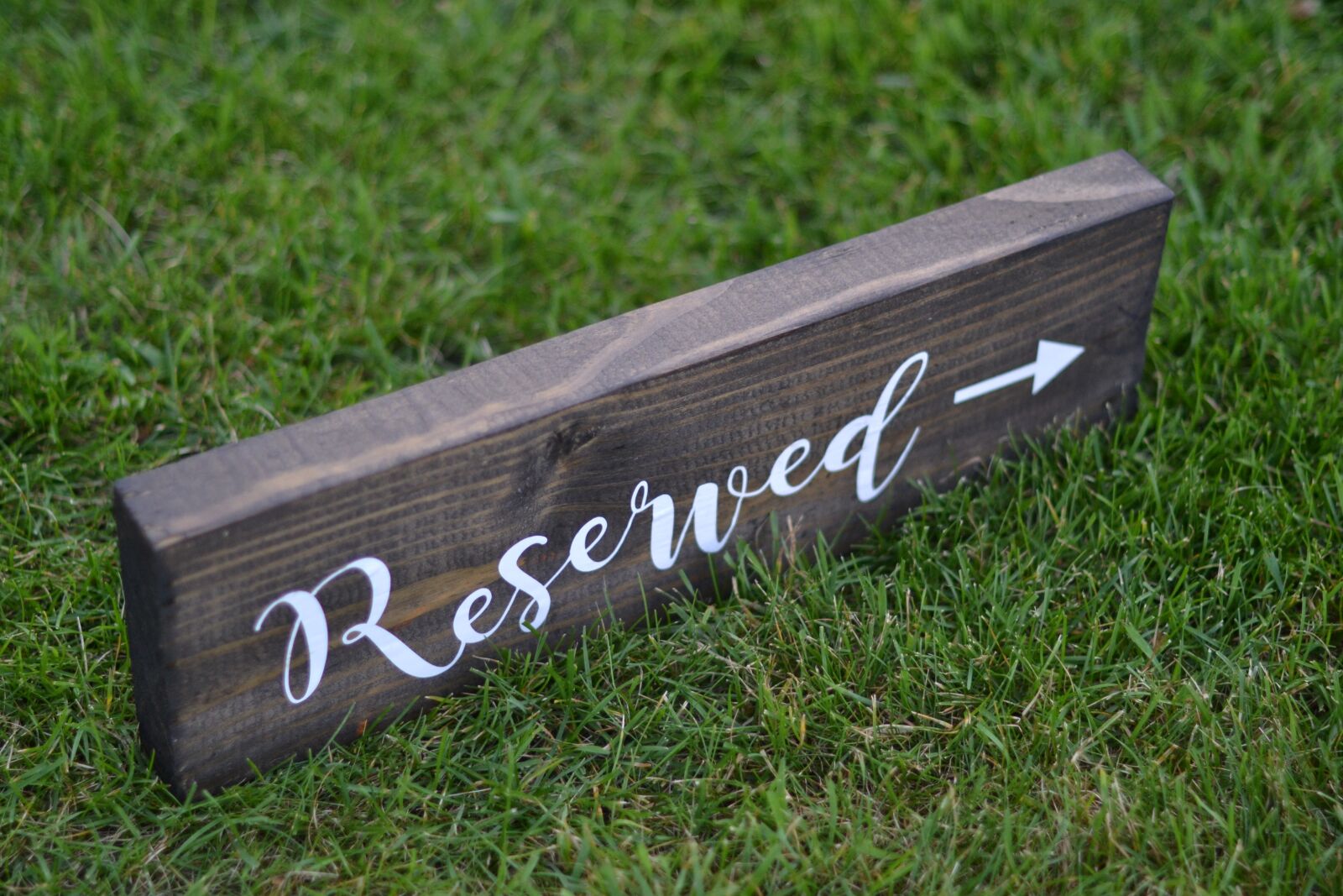 Nikon D3100 sample photo. Reserved sign, wedding, sign photography