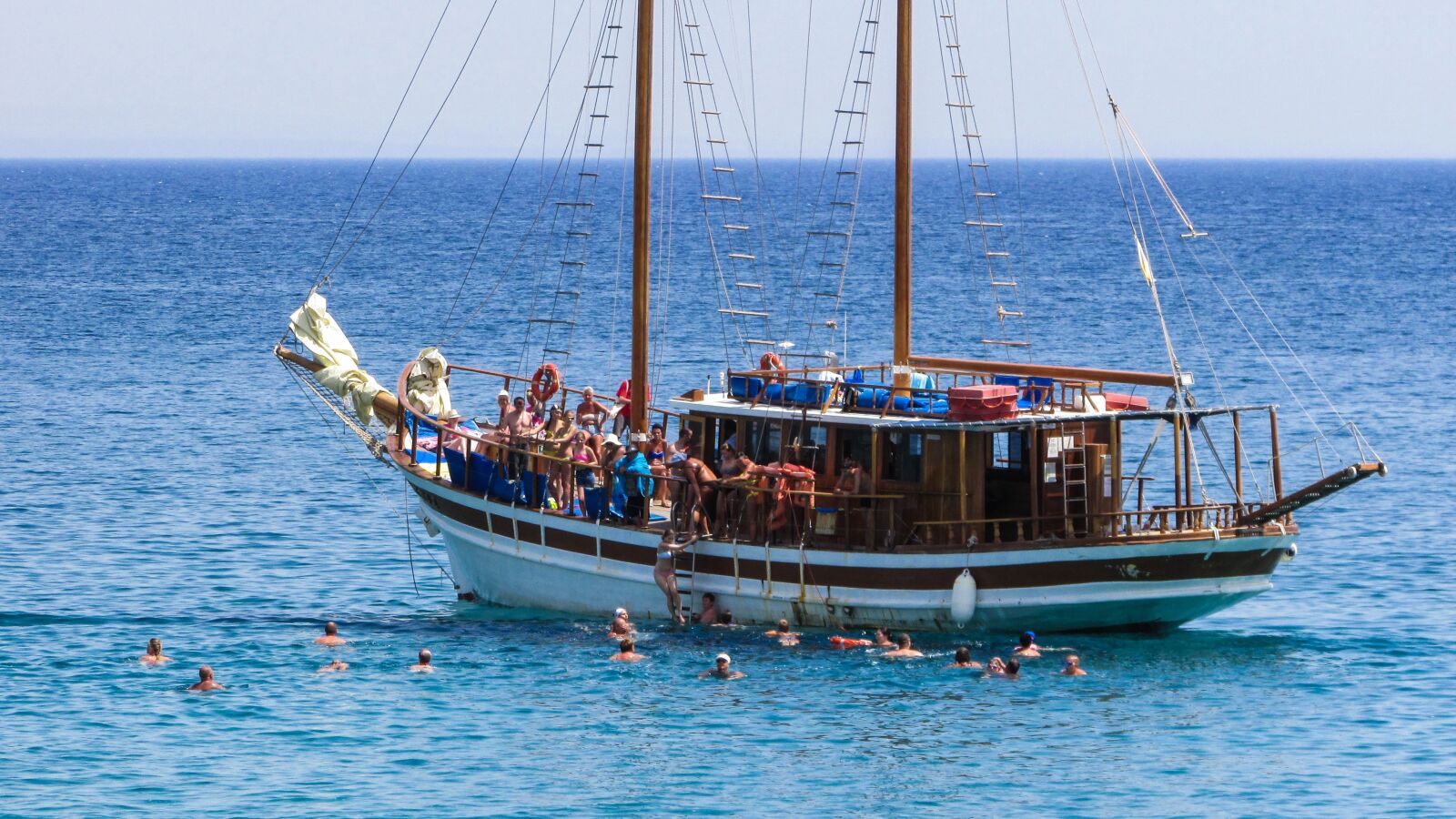 Canon PowerShot SX400 IS sample photo. Cyprus, cruise boat, vacation photography