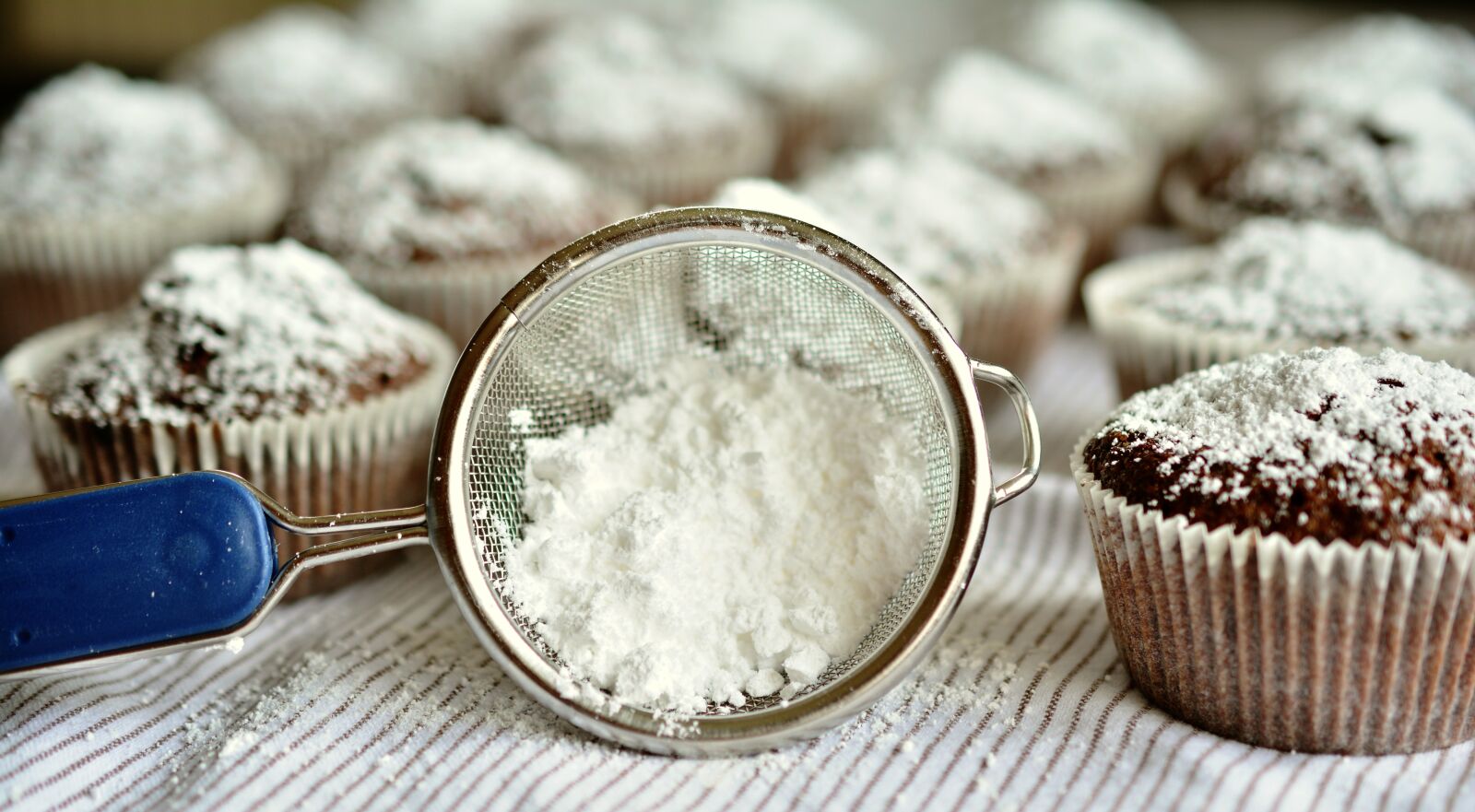 Nikon D5200 sample photo. Icing sugar, sieve, dessert photography
