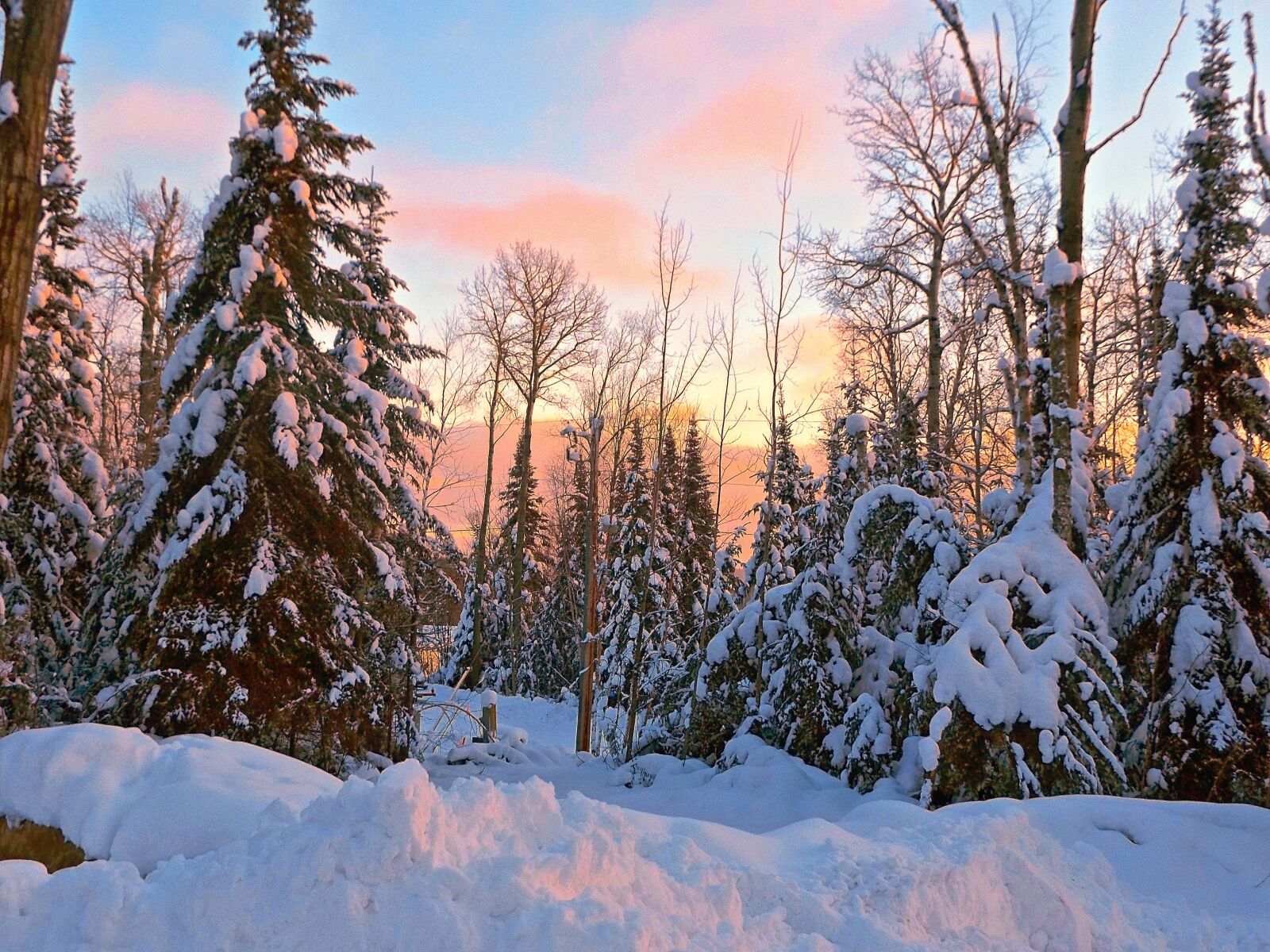 Fujifilm FinePix S8600 sample photo. Winter, sunrise, snow photography