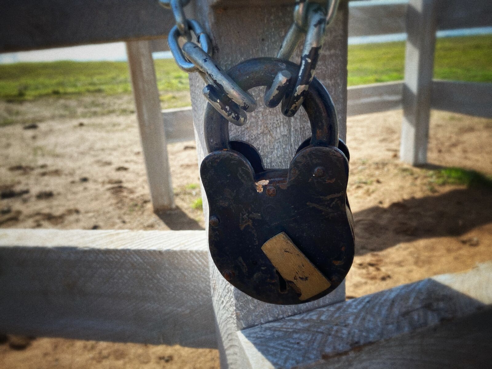 iPhone 11 Pro back triple camera 4.25mm f/1.8 sample photo. Lock, padlock, security photography