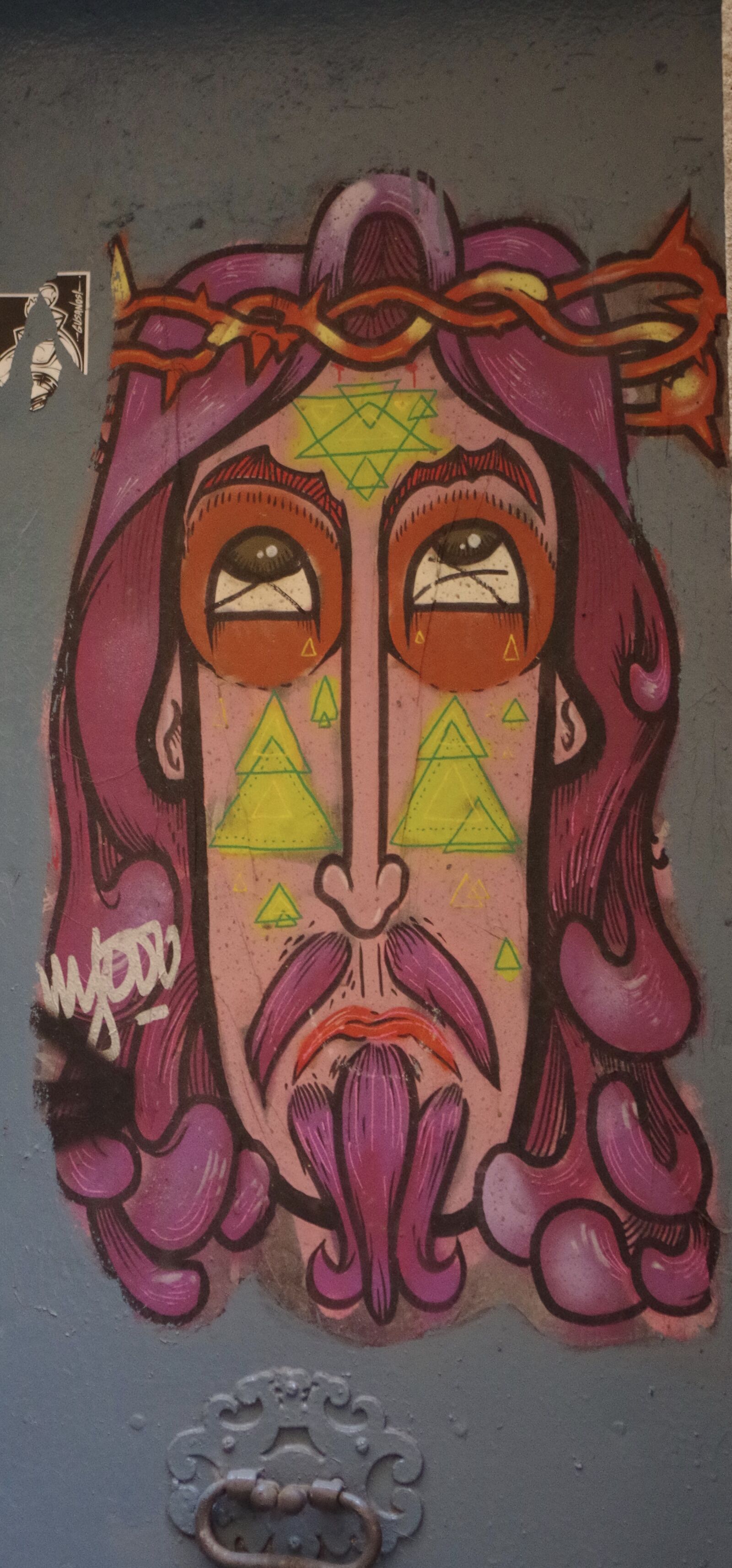 Pentax K-30 sample photo. Graffiti, jesus, street art photography