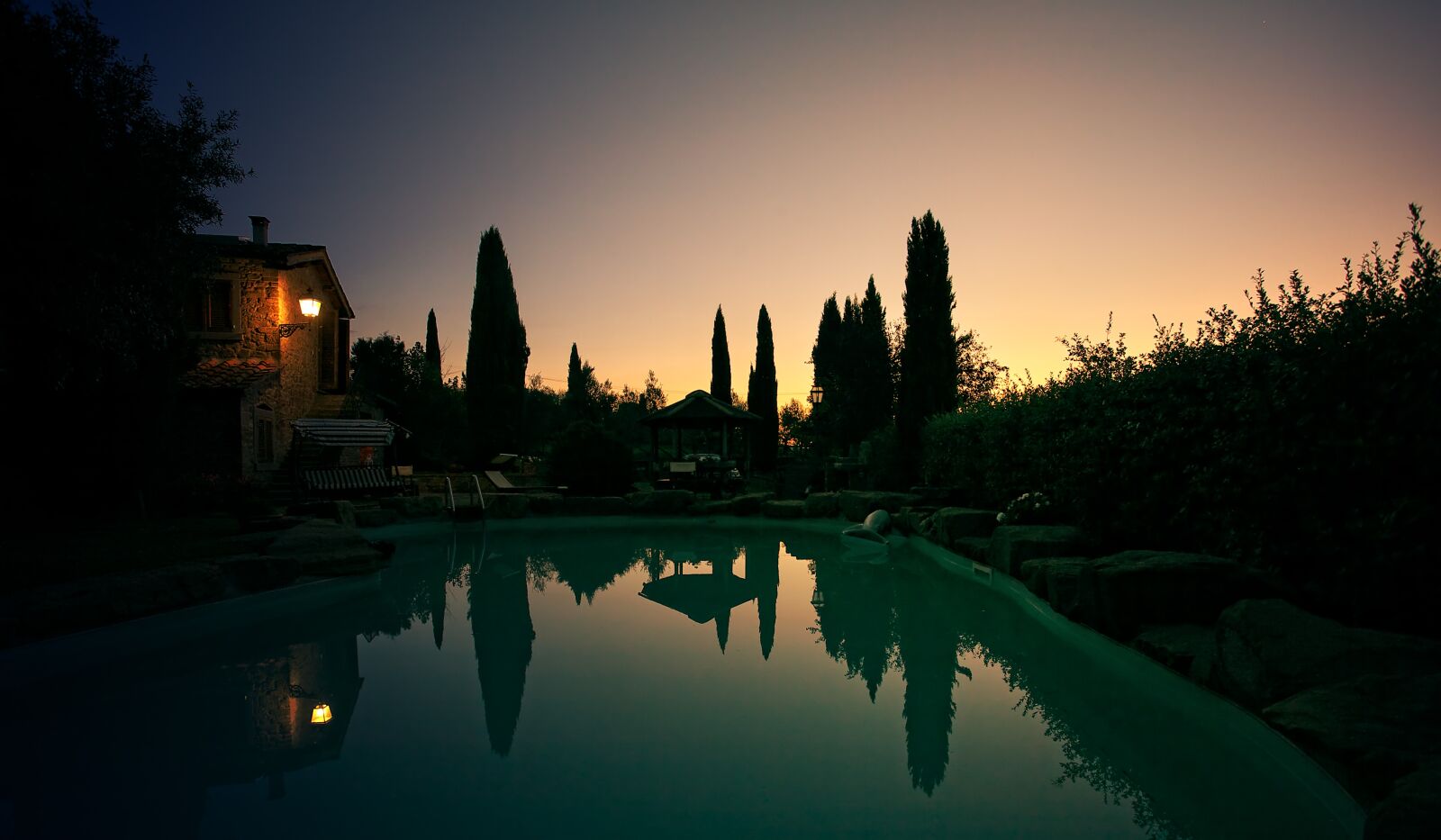 Canon EOS 5D sample photo. Twilight, sunrise, pool photography