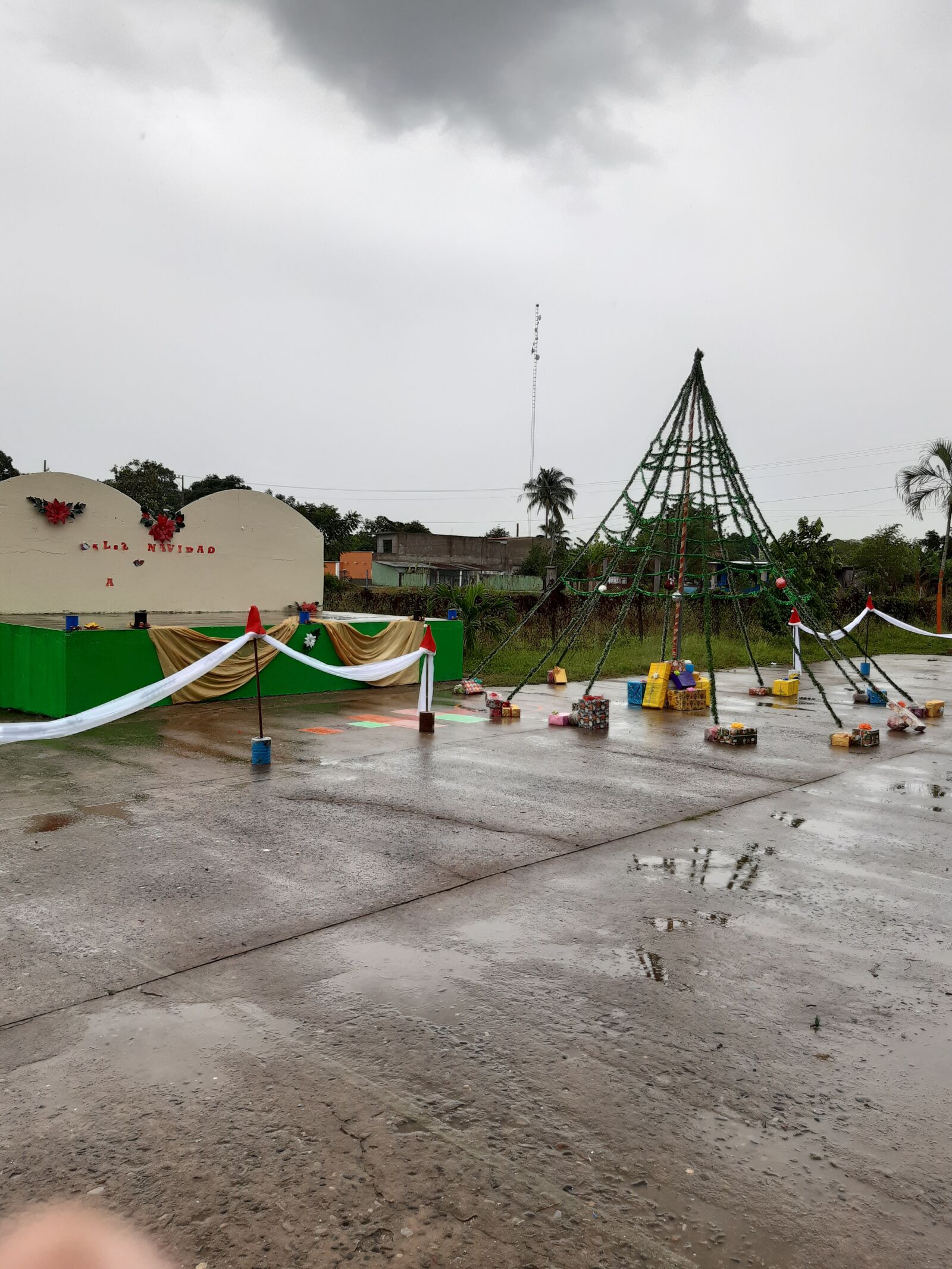 Samsung Galaxy A30 sample photo. Christmas, cloudy, rainy photography