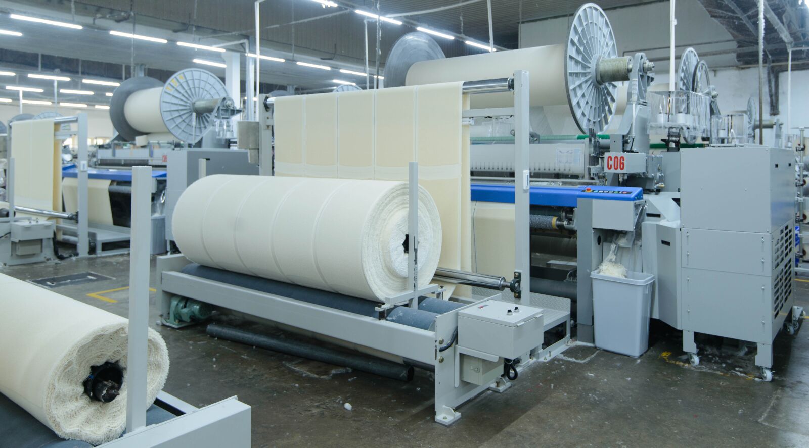 Nikon D600 sample photo. Machine-woven fabric, machinery, factory photography