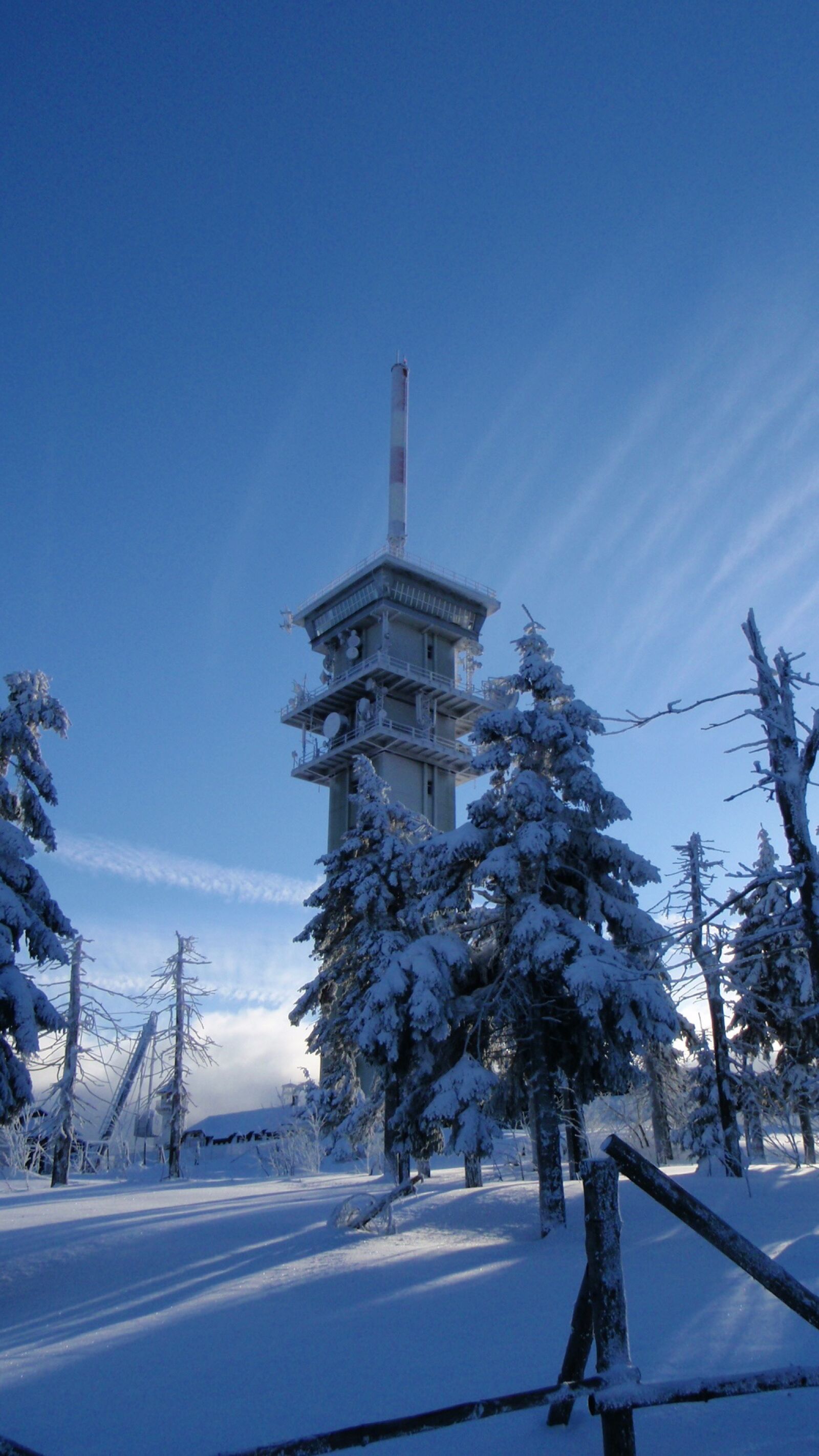 Olympus u1030SW,S1030SW sample photo. Tower, klínovec, snow photography