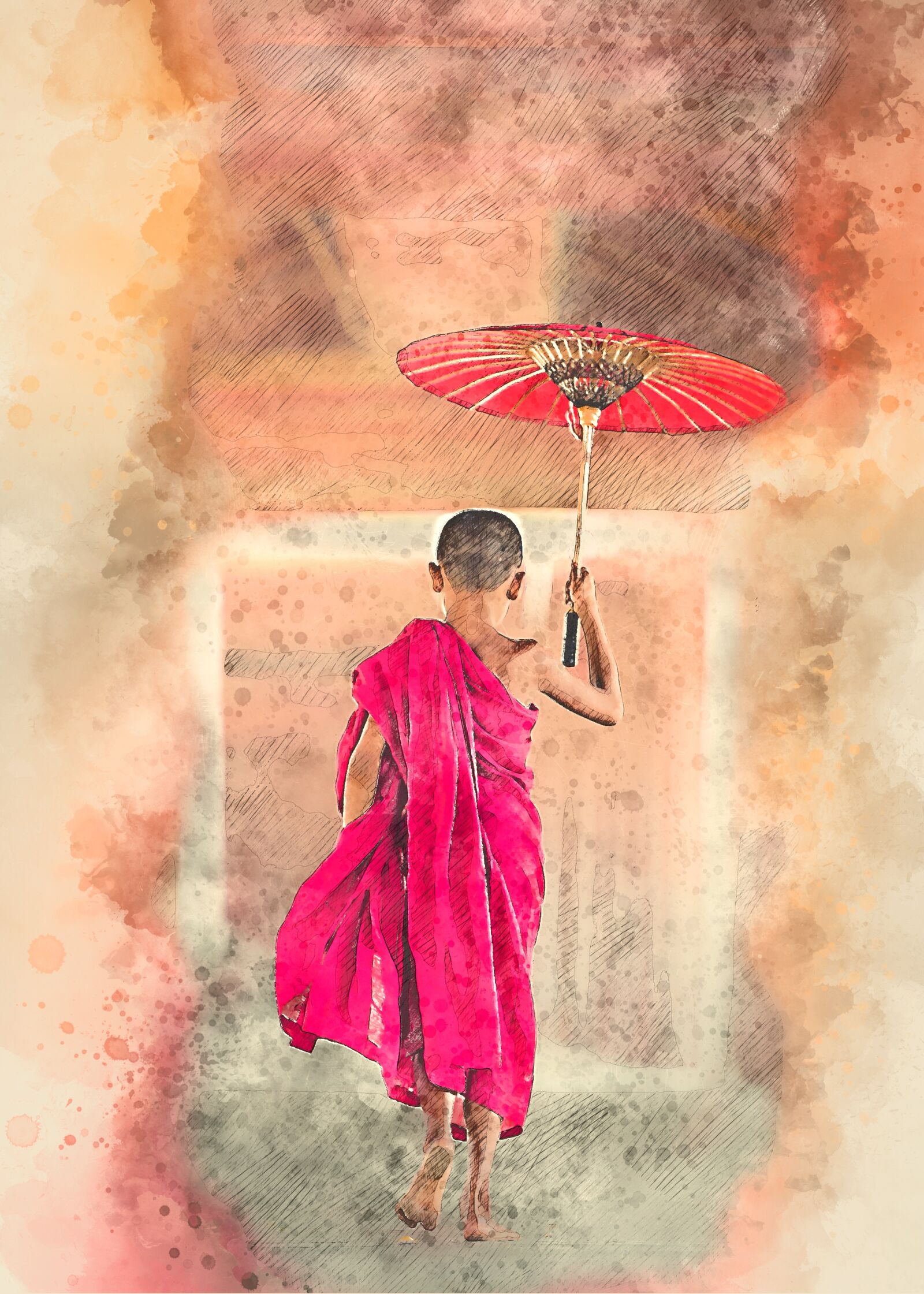 Nikon D810 sample photo. Young, monk, boy photography