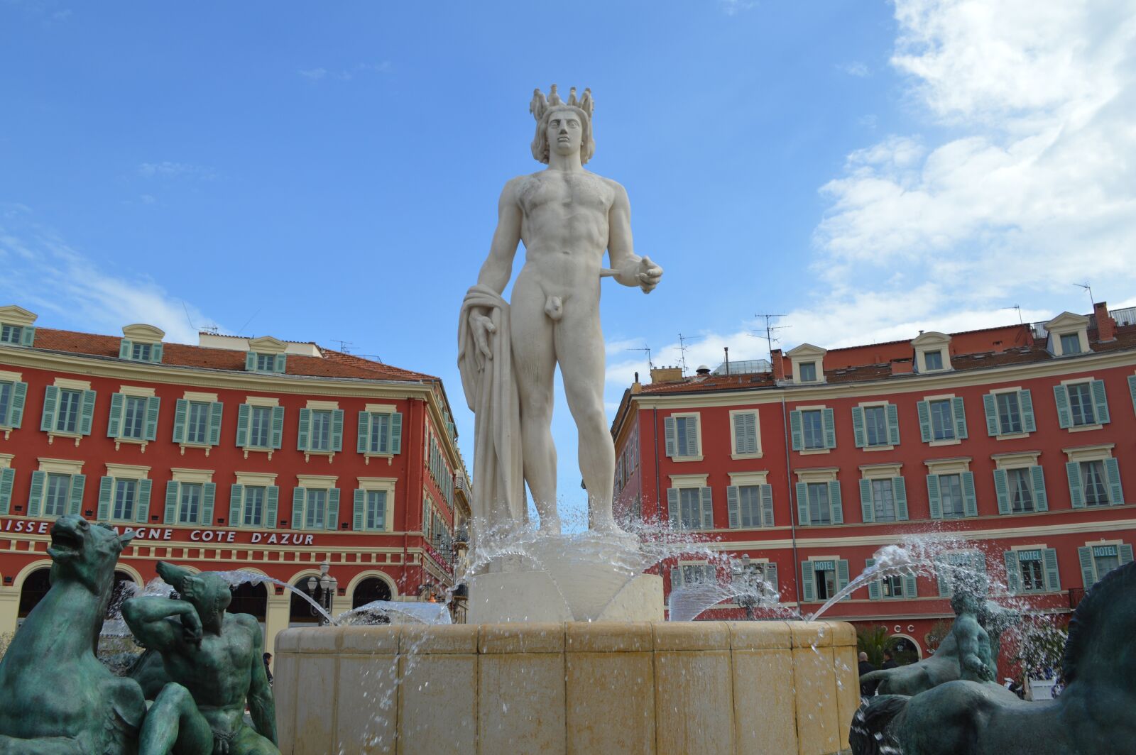 Nikon D3200 sample photo. Apollo statue, place massena photography