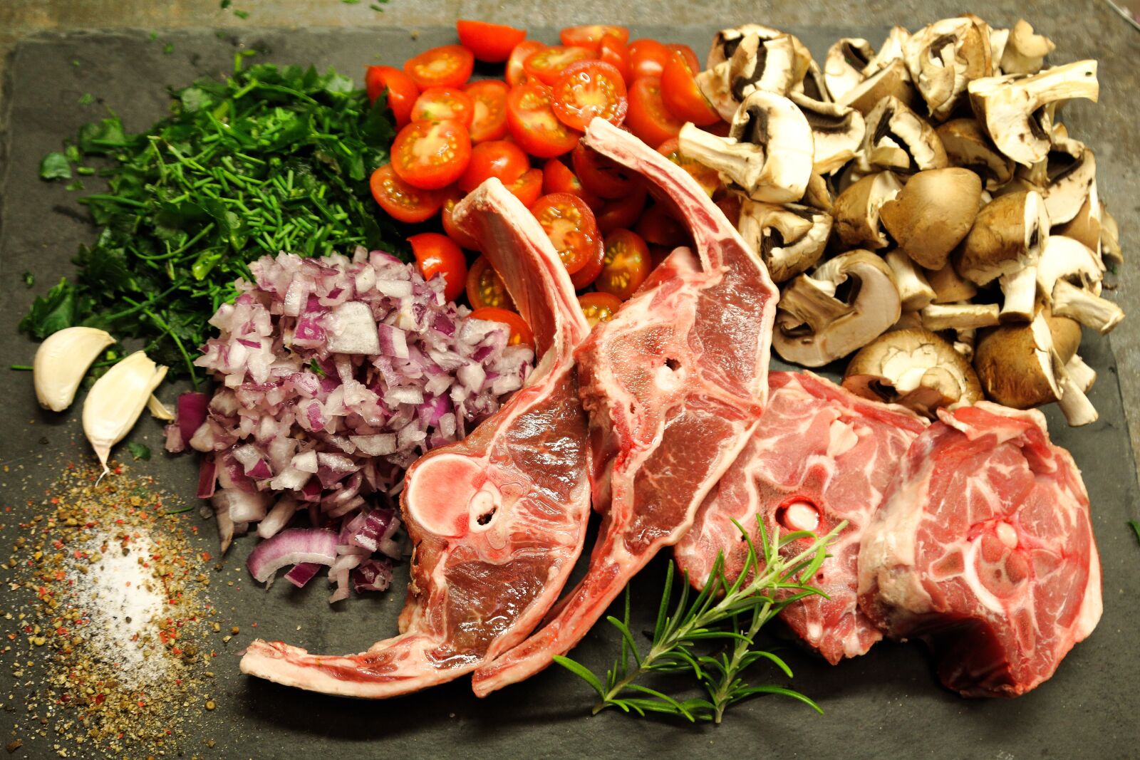 Canon EOS 70D + Canon EF 24-105mm F4L IS USM sample photo. Lamb, lamb meat, food photography