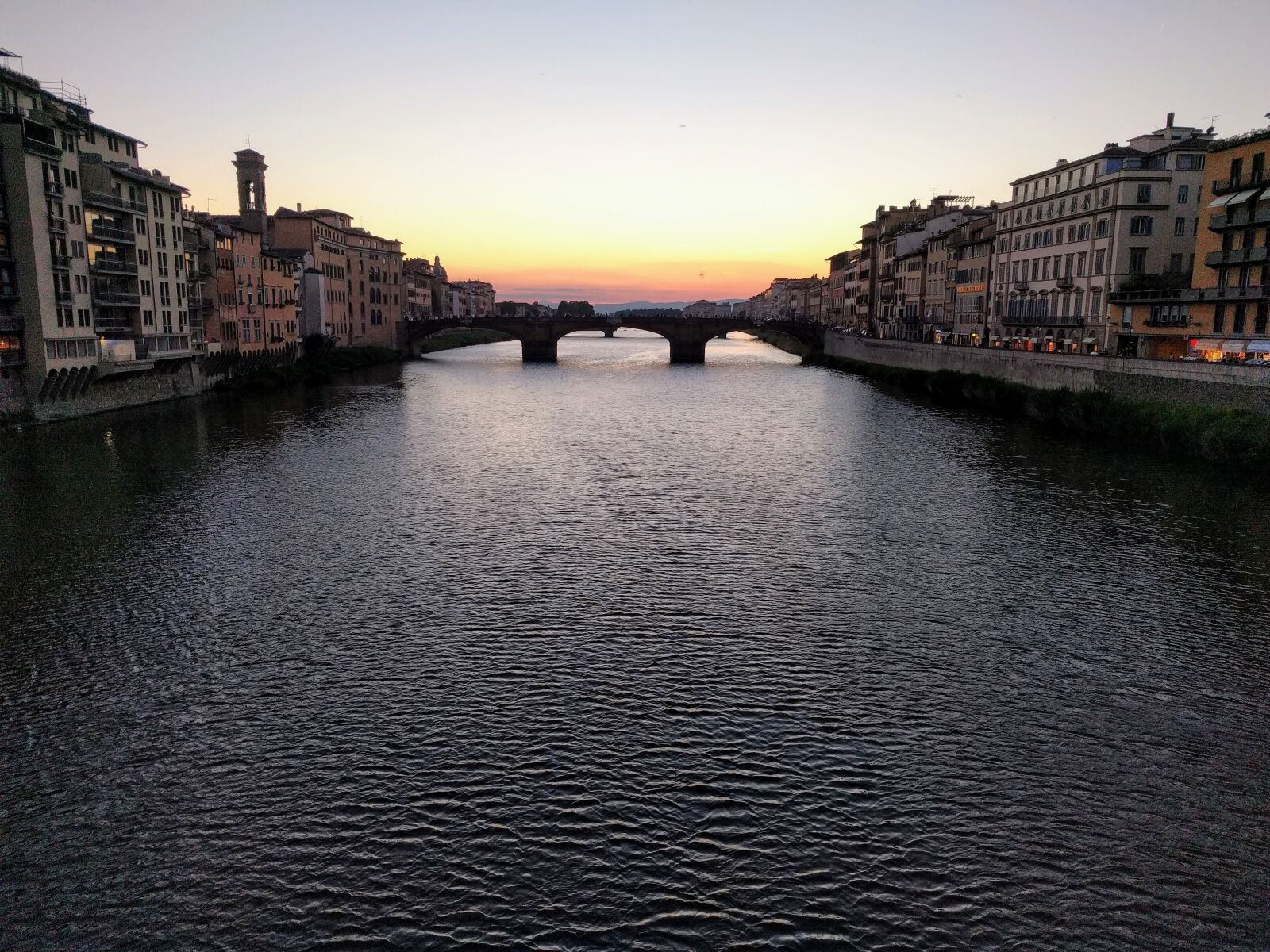 LG Nexus 5X sample photo. Sunset, river, arno photography