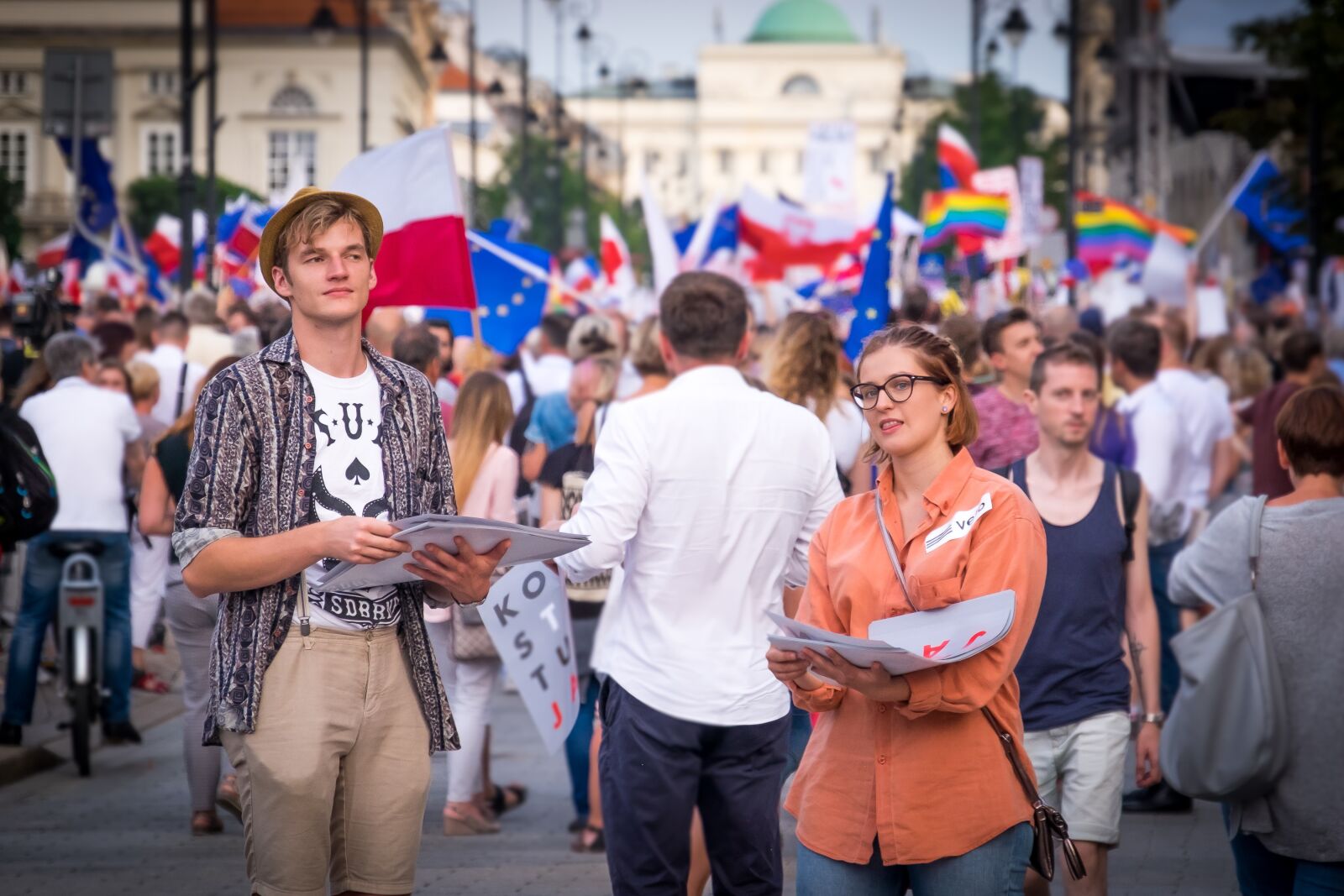 Fujifilm X-T1 sample photo. Poland, politics, young photography