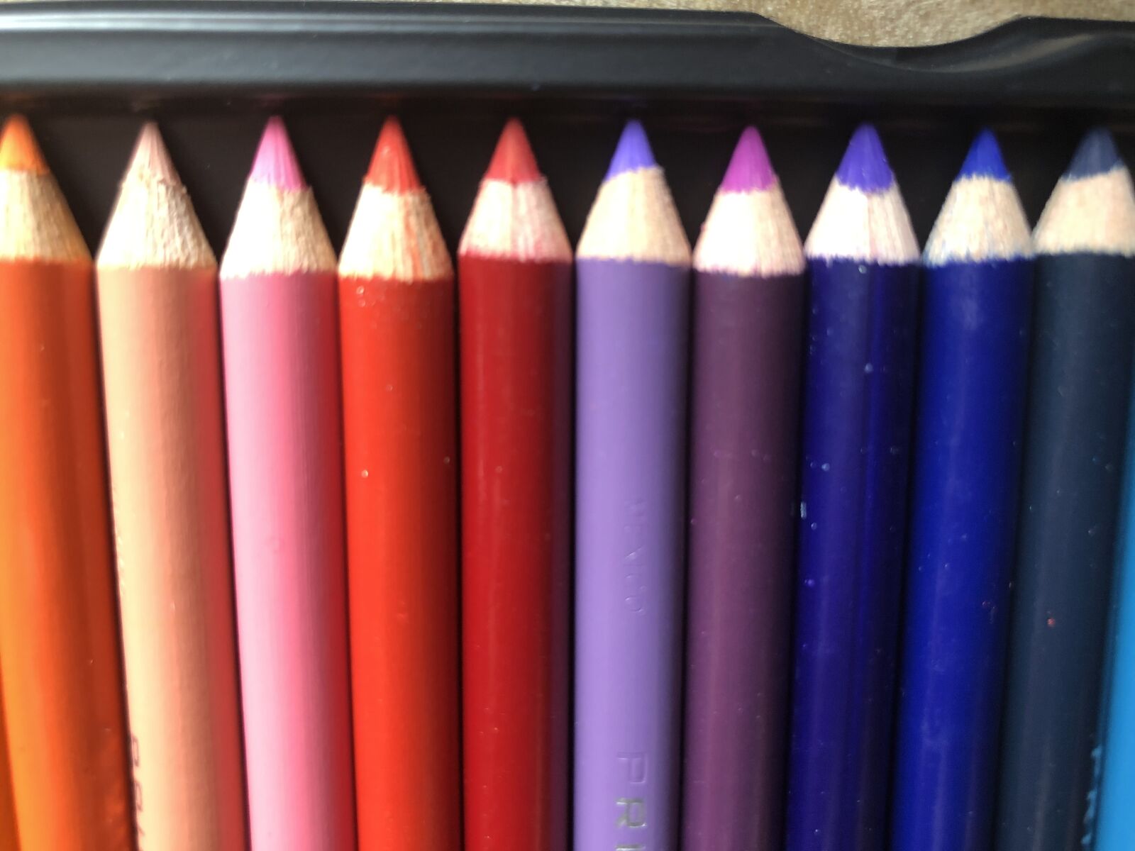 iPhone 8 Plus back dual camera 3.99mm f/1.8 sample photo. Colored pencils, pencil, rainbow photography