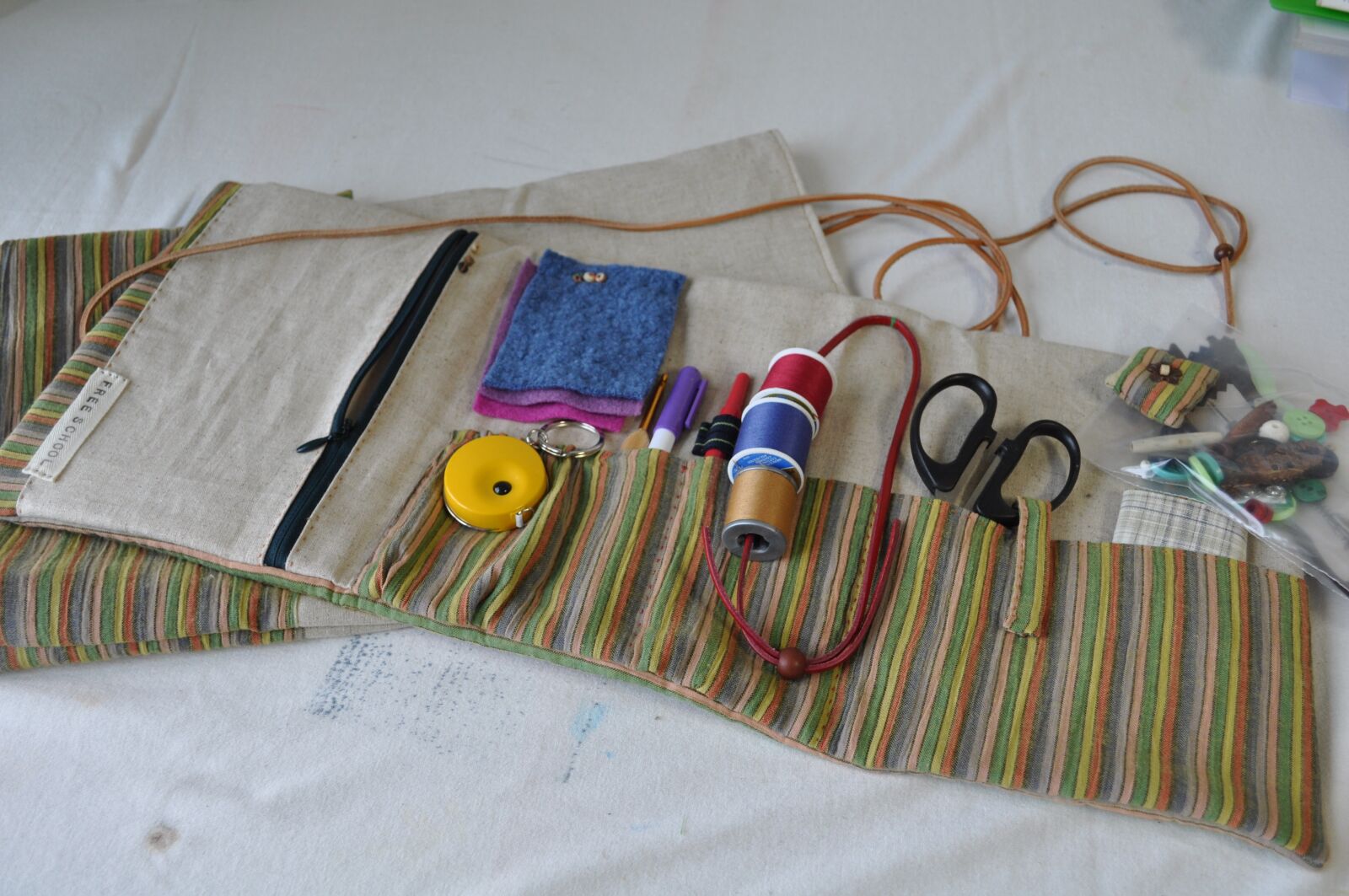 Nikon D90 sample photo. Sewing kit, half-built li photography