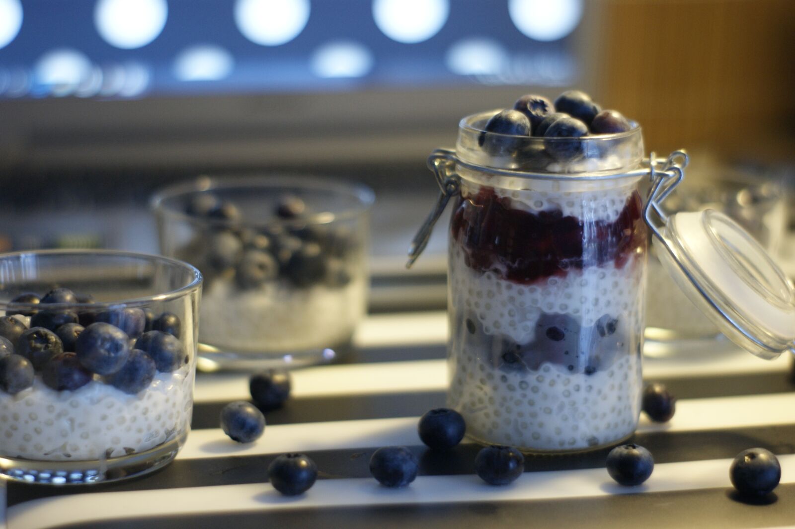 Sony Alpha DSLR-A290 sample photo. Tapioca, blueberry, blackberry photography