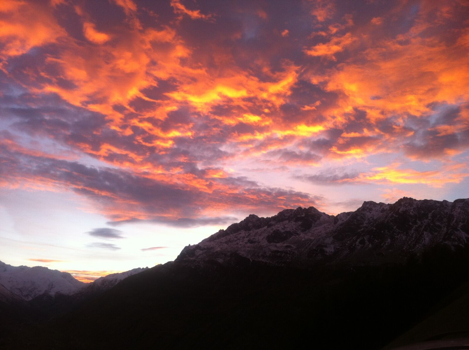 Apple iPhone 4 sample photo. Abendstimmung, snow, mountains photography