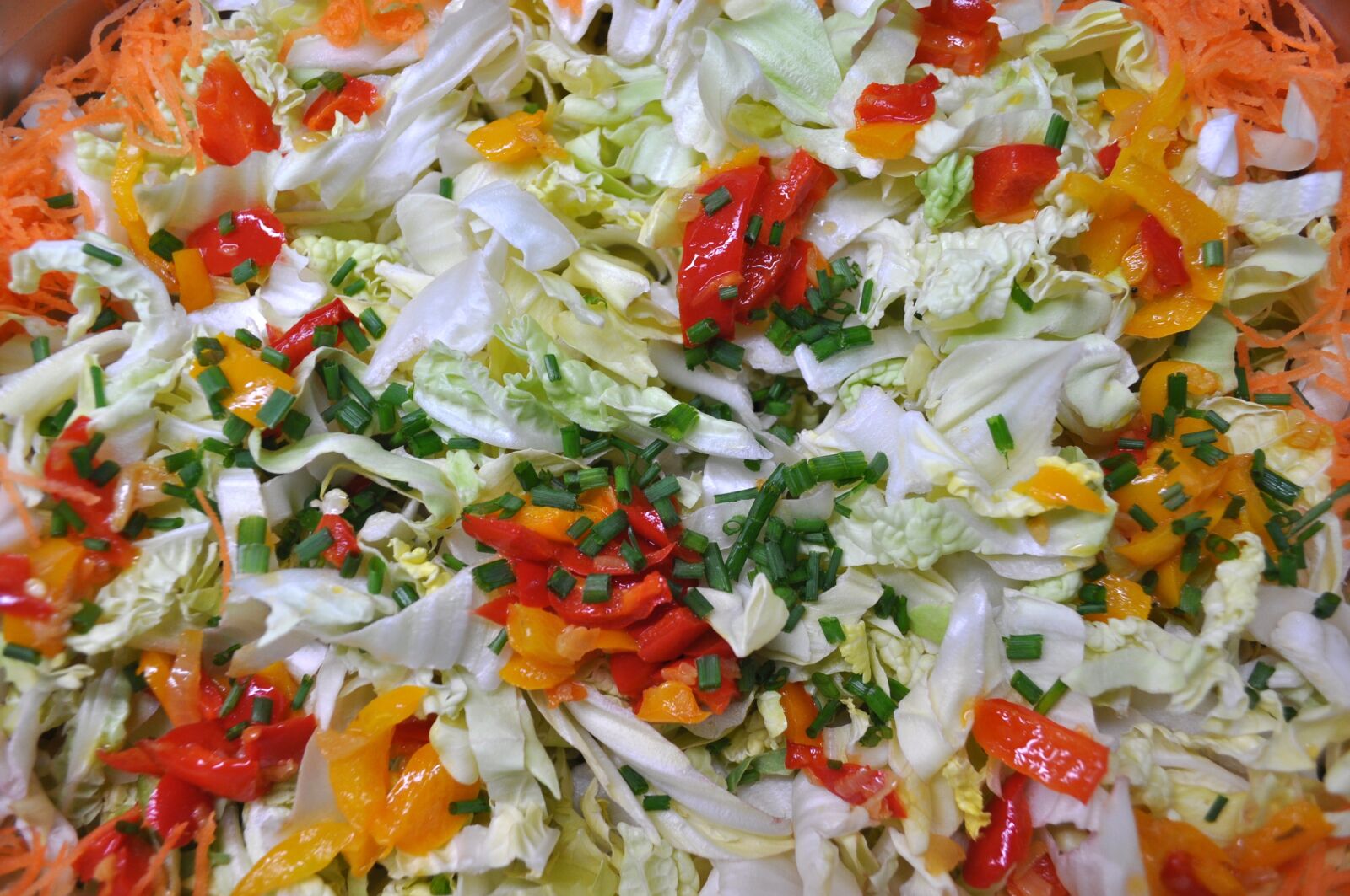 Nikon D5000 sample photo. Salad, buffet, food photography