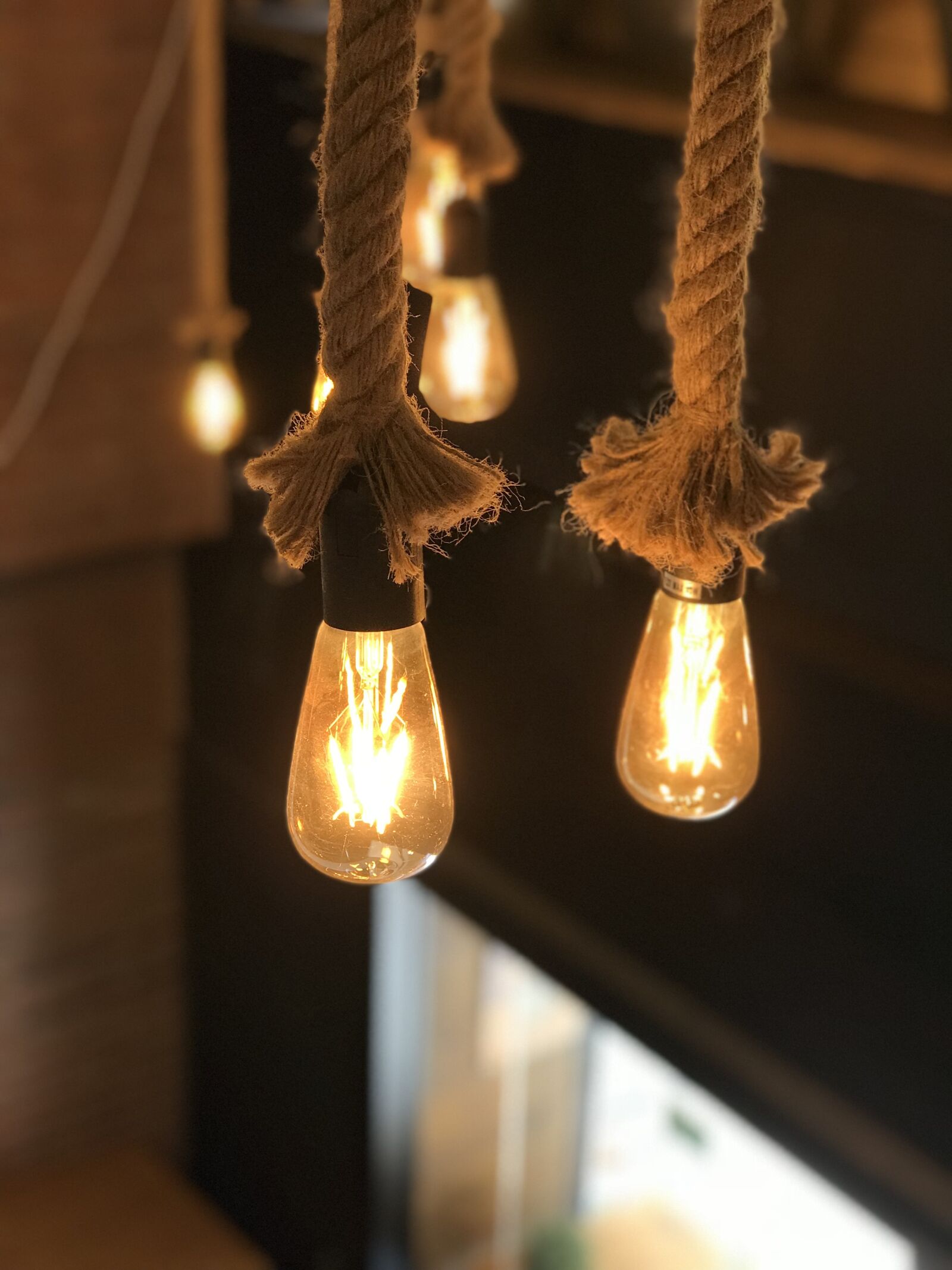 iPhone 7 Plus back dual camera 6.6mm f/2.8 sample photo. Lamps, light, rope photography