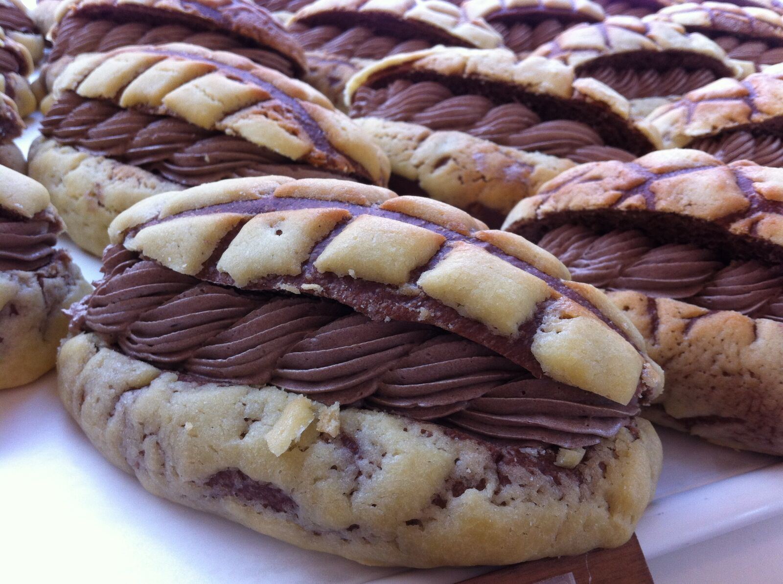 Apple iPhone 4 sample photo. Chocolate bread, queue, person photography