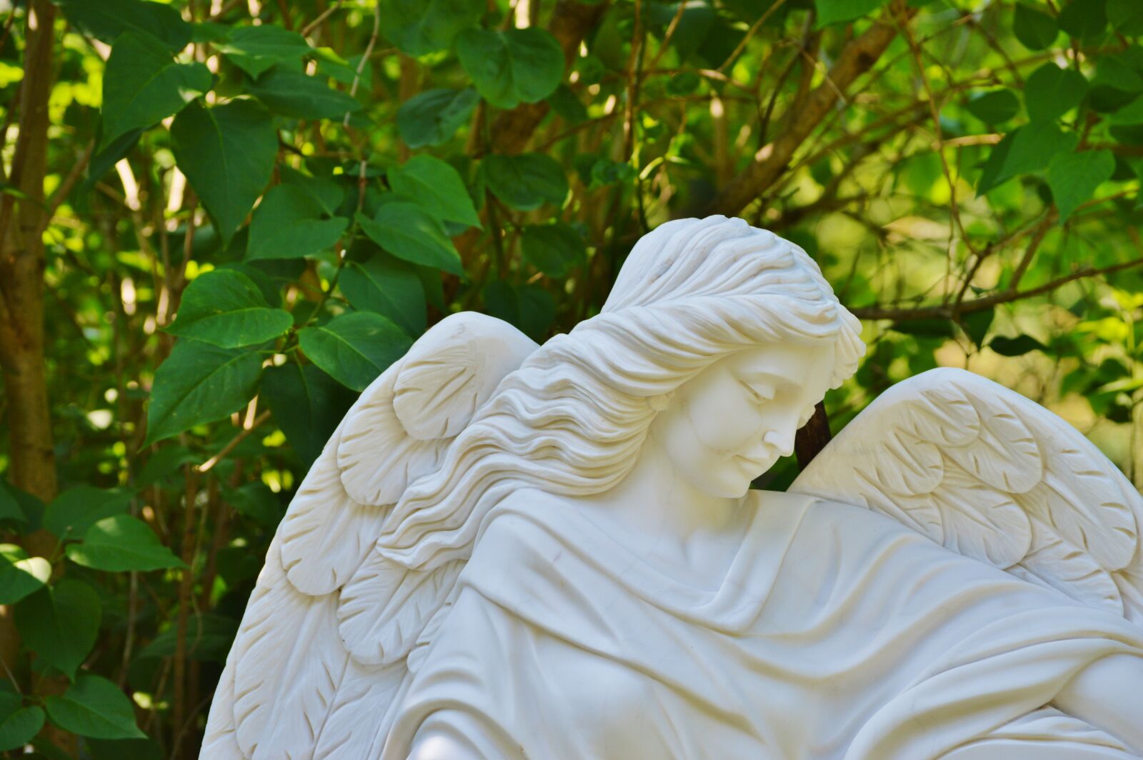 Nikon D3200 sample photo. Angel, stone, sculpture photography