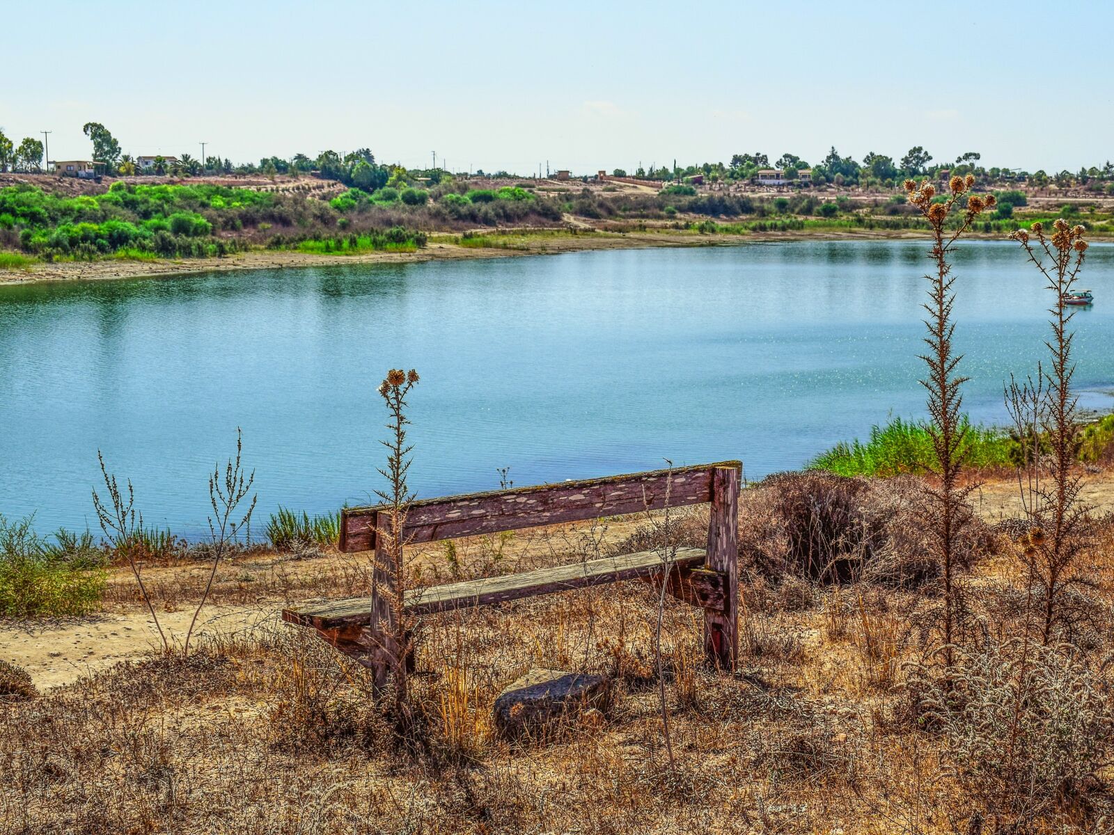 Nikon D3300 sample photo. Bench, lake, landscape photography