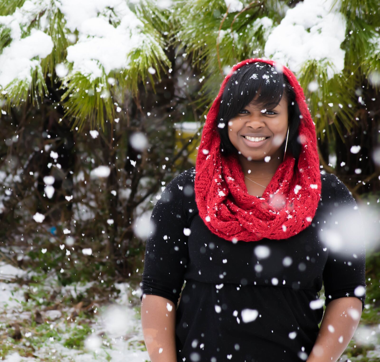 Nikon D3300 sample photo. Snow day, scarf, snow photography