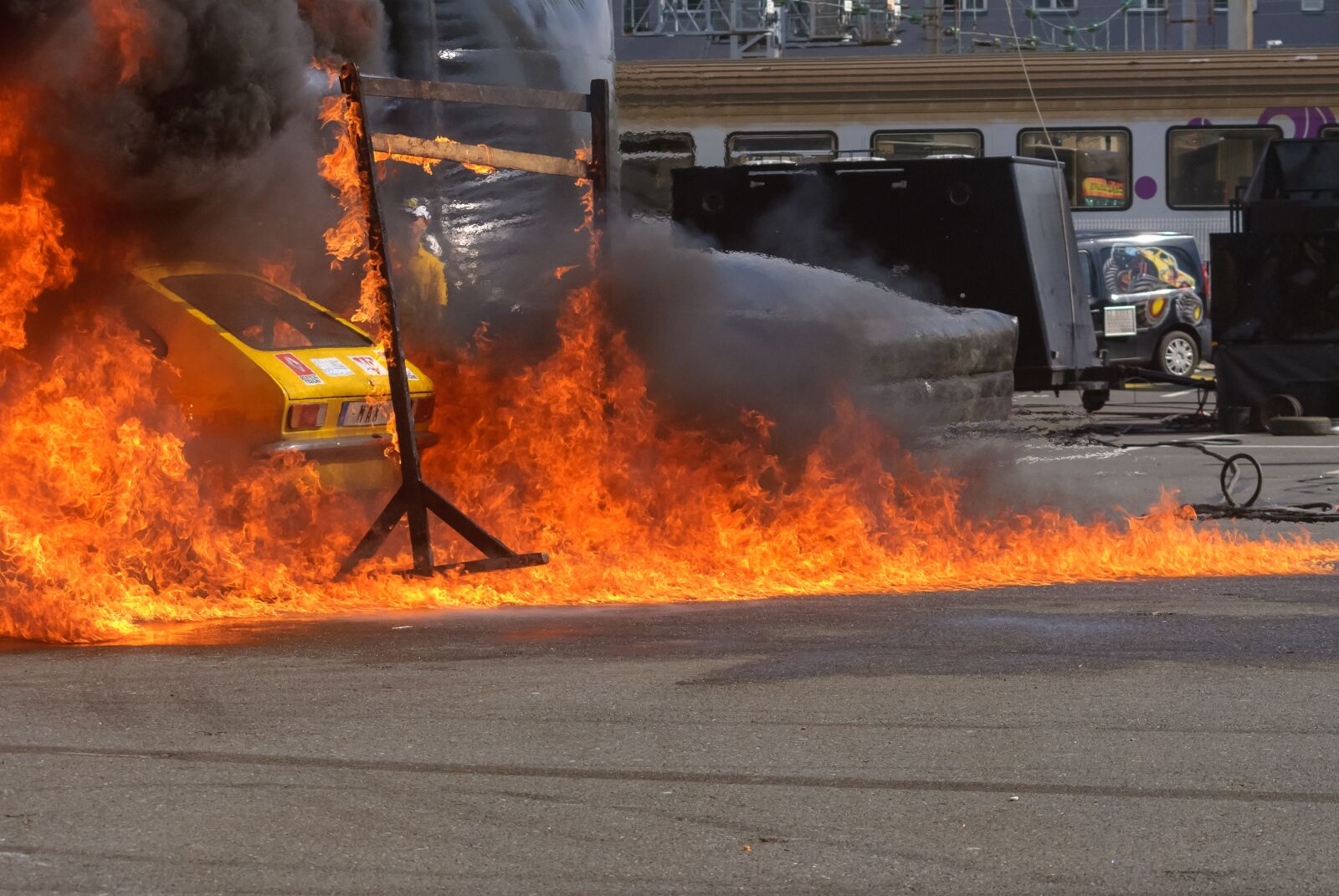 Nikon D80 sample photo. Flame, smoke, heat photography