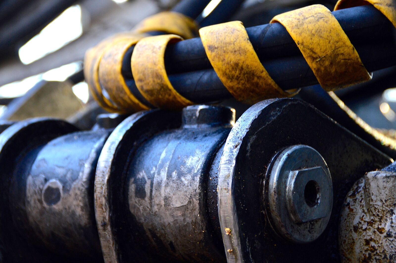 Nikon D3200 sample photo. Wood harvester, forest machine photography