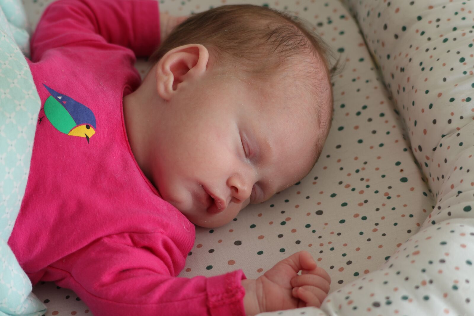 Canon EF 70-300 F4-5.6 IS II USM sample photo. Baby, girl, sleep photography