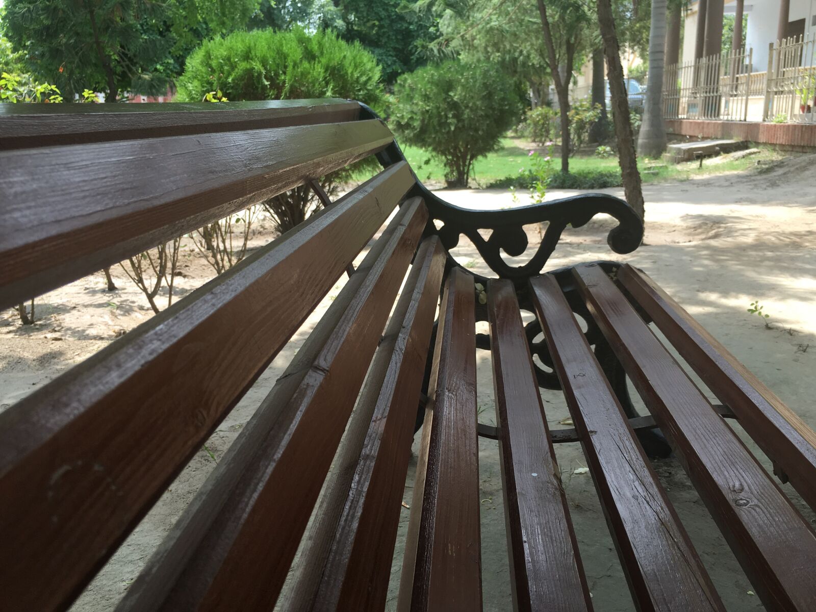 Apple iPhone 6s sample photo. Brown, wooden, wooden, bench photography
