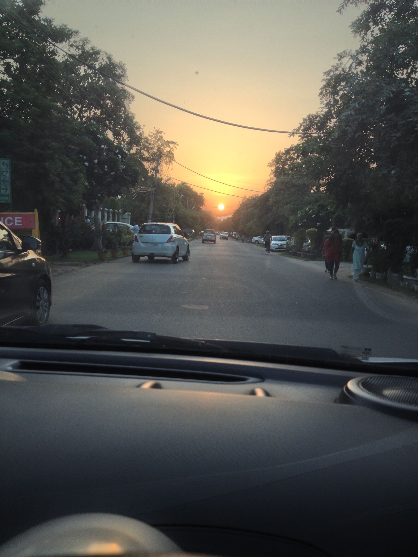 iPhone 4S back camera 4.28mm f/2.4 sample photo. Sunset, setting sun, gurgaon photography