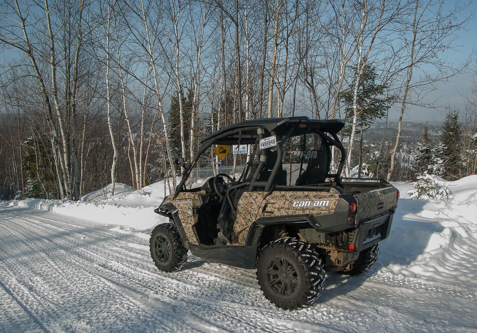 Pentax K10D sample photo. Vehicle, track, snow photography