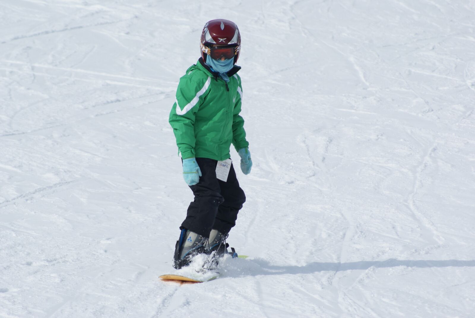 Sony Alpha DSLR-A300 sample photo. Kid, snowboard, winter photography