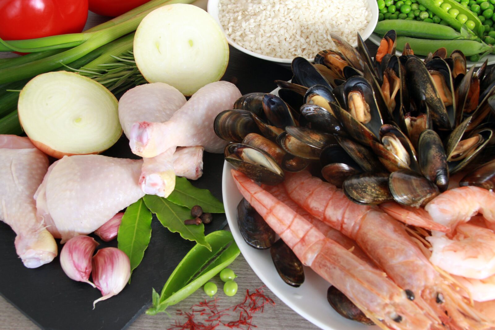 Canon EOS 7D sample photo. Paella, ingredients, rice photography