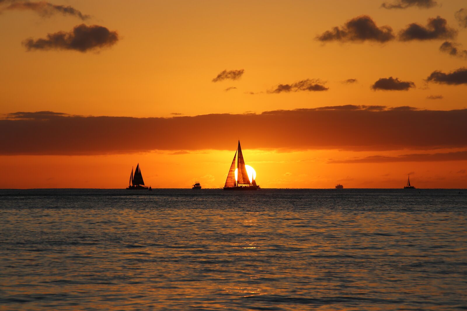 Canon EOS 77D (EOS 9000D / EOS 770D) sample photo. Hawaii, sailing boat, sunset photography