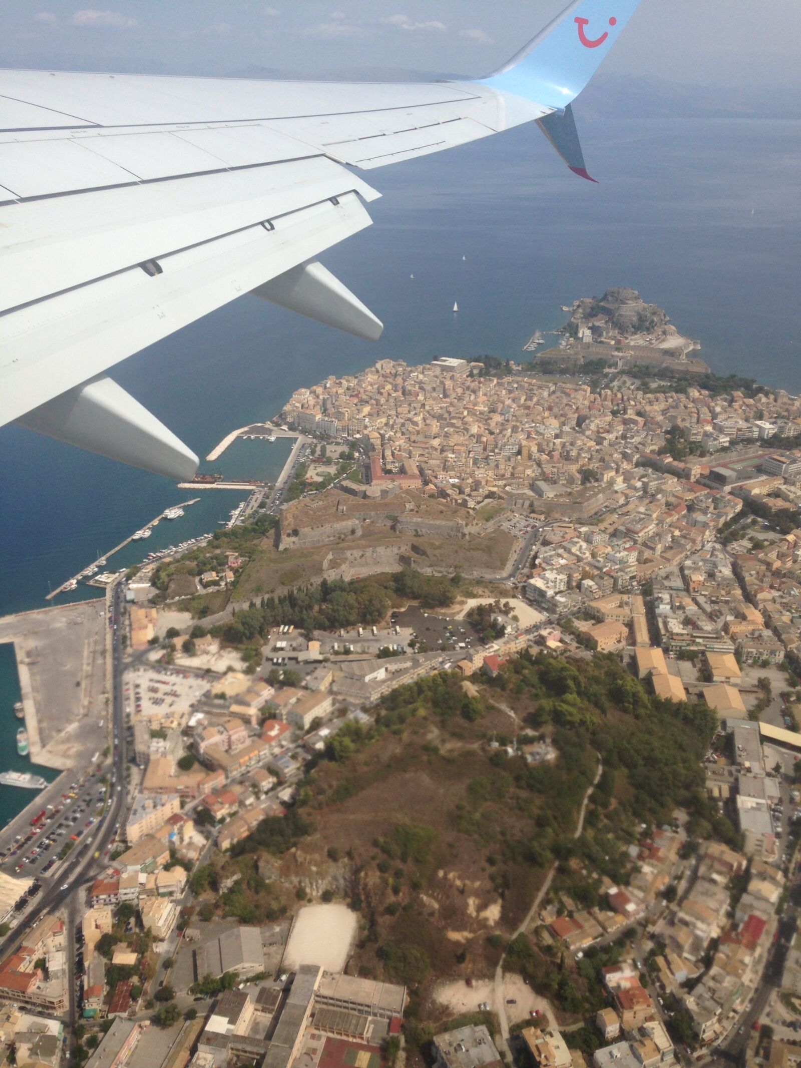 Apple iPhone 5 sample photo. Corfu, corfu, town, plane photography