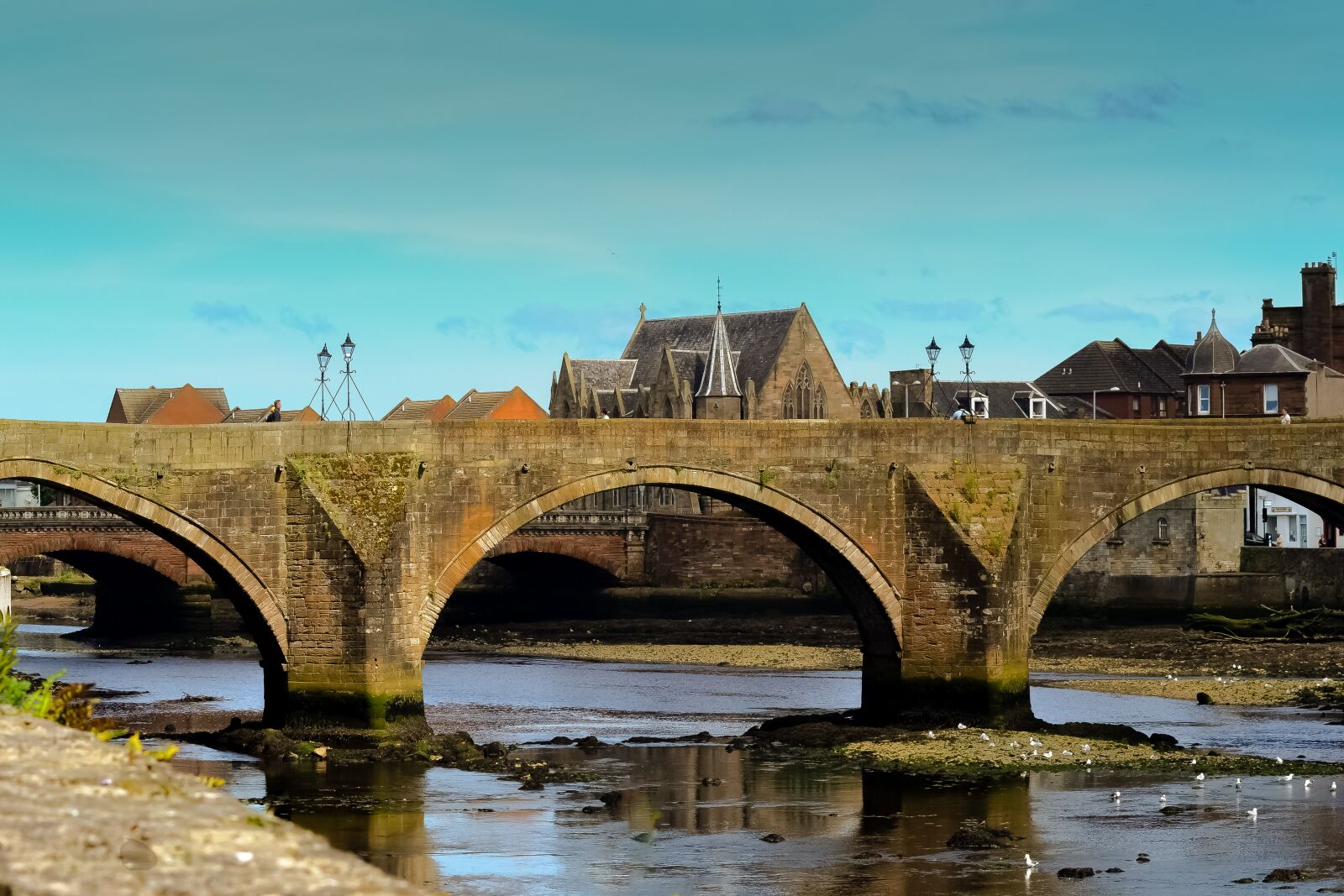 Nikon D3100 sample photo. Ayr, auld brig, river photography