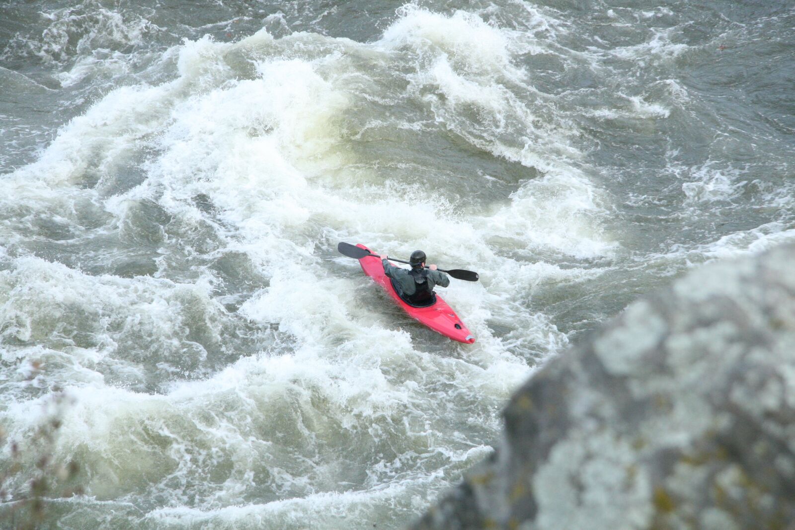 Canon EOS 30D sample photo. Kayak, falls, whitewater photography