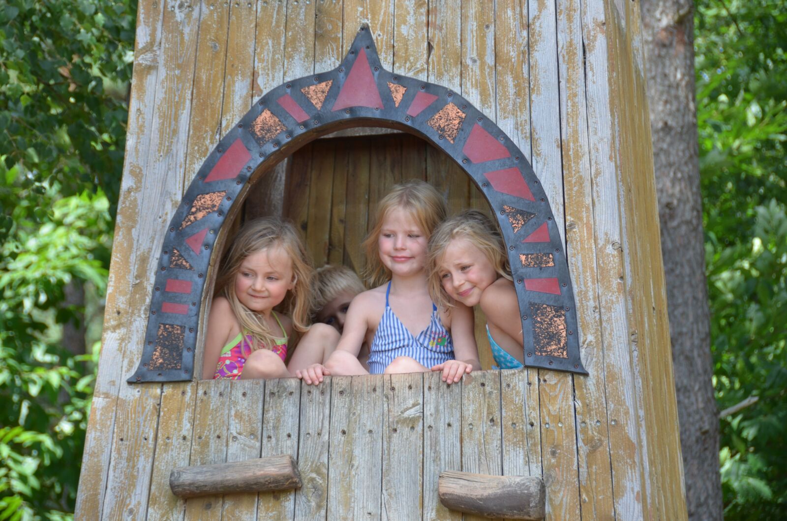 Nikon D5100 sample photo. House, children's playground, forest photography
