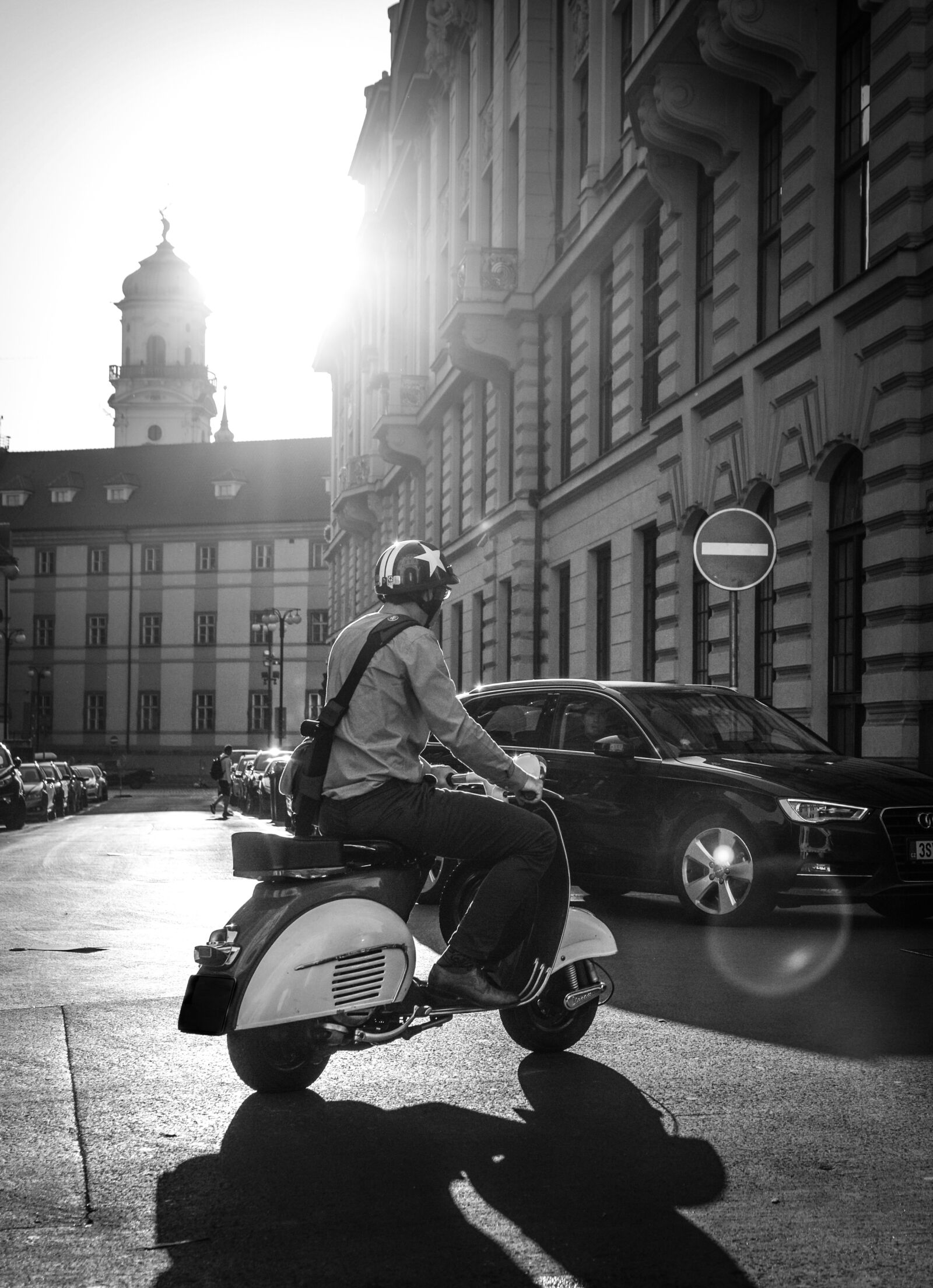 Nikon D610 sample photo. Scooter, moped, prague photography