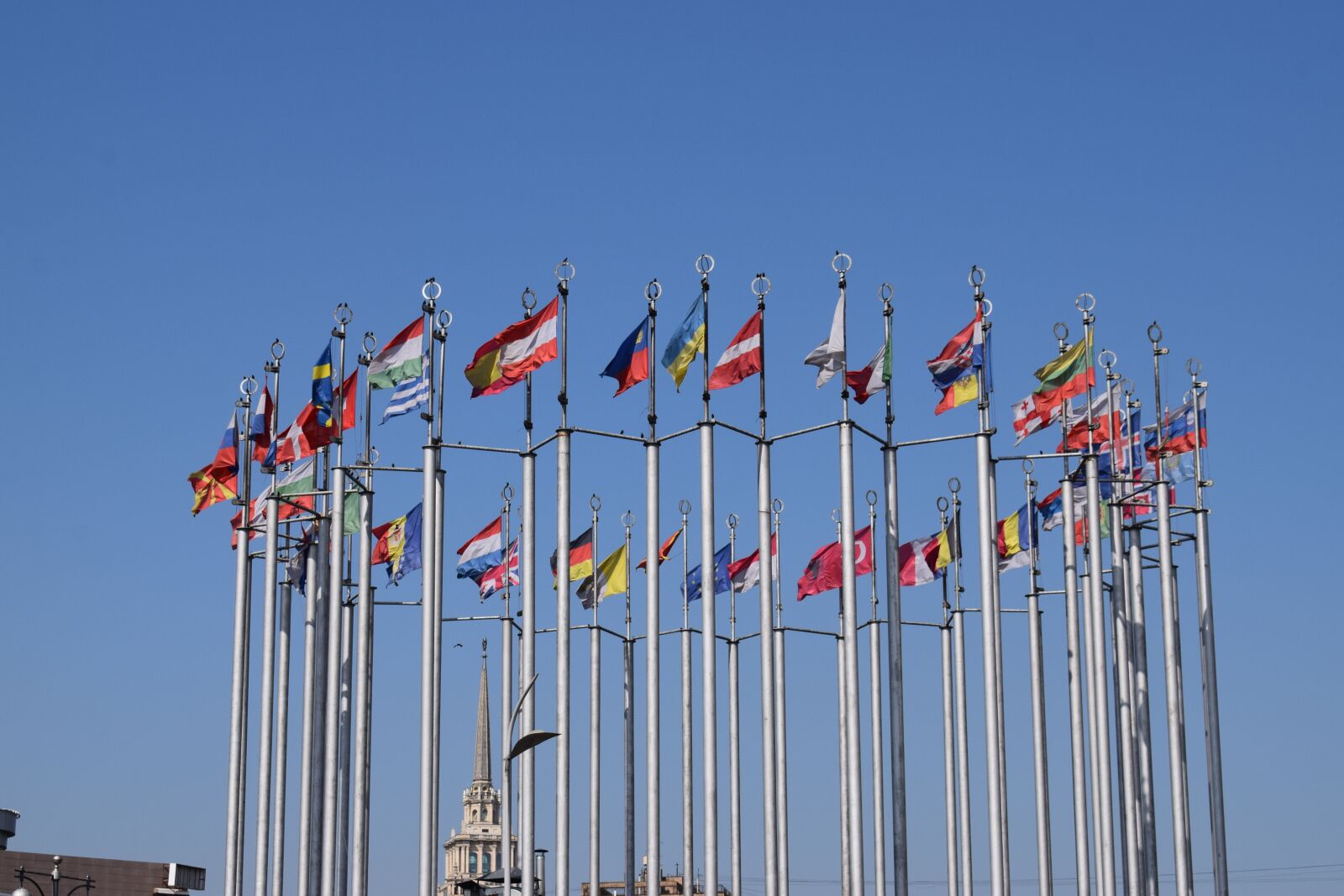 Nikon D3300 sample photo. Moscow, russia, flags photography