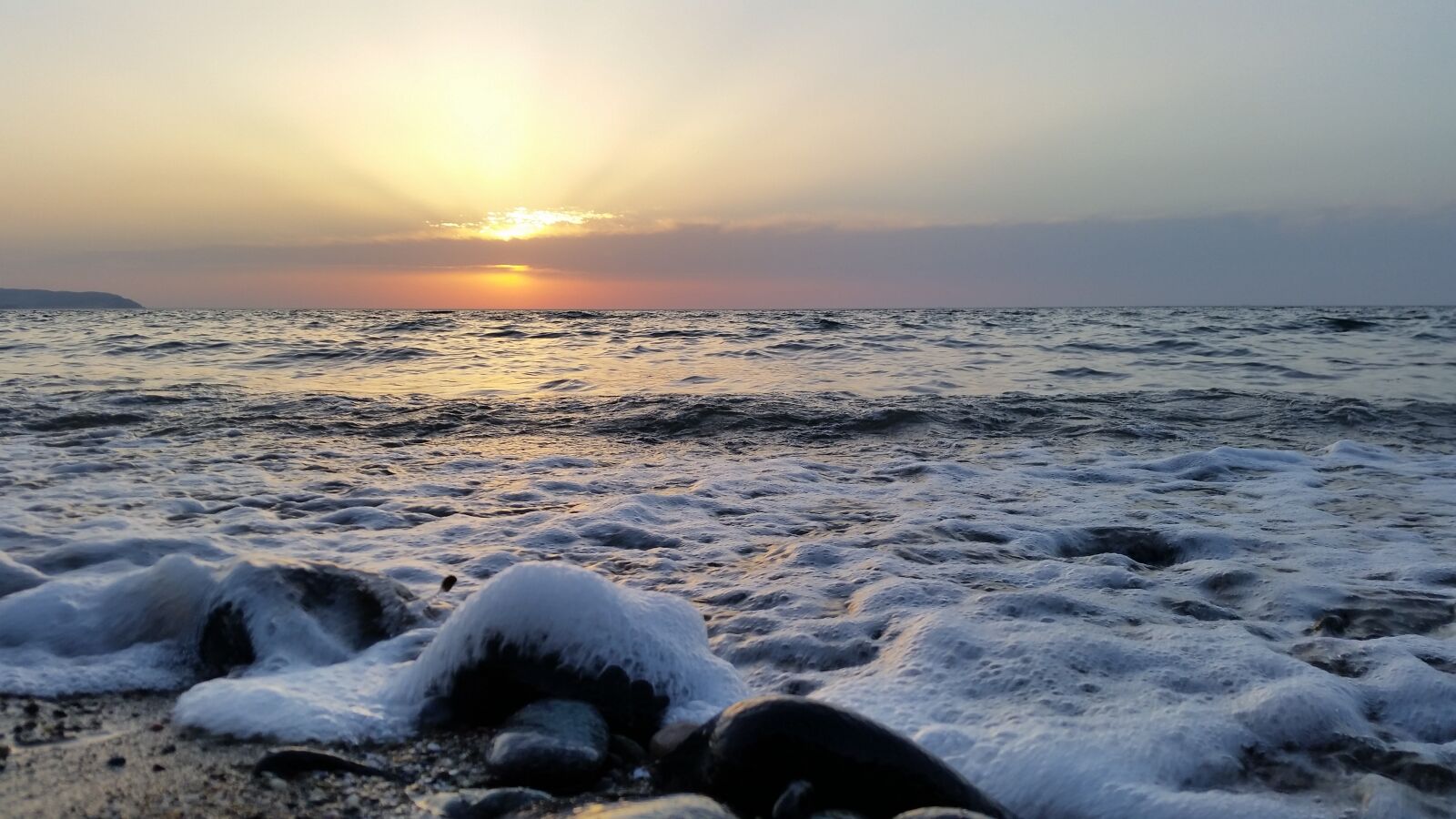 Samsung Galaxy S5 sample photo. Sea, sunset, turkey, waves photography